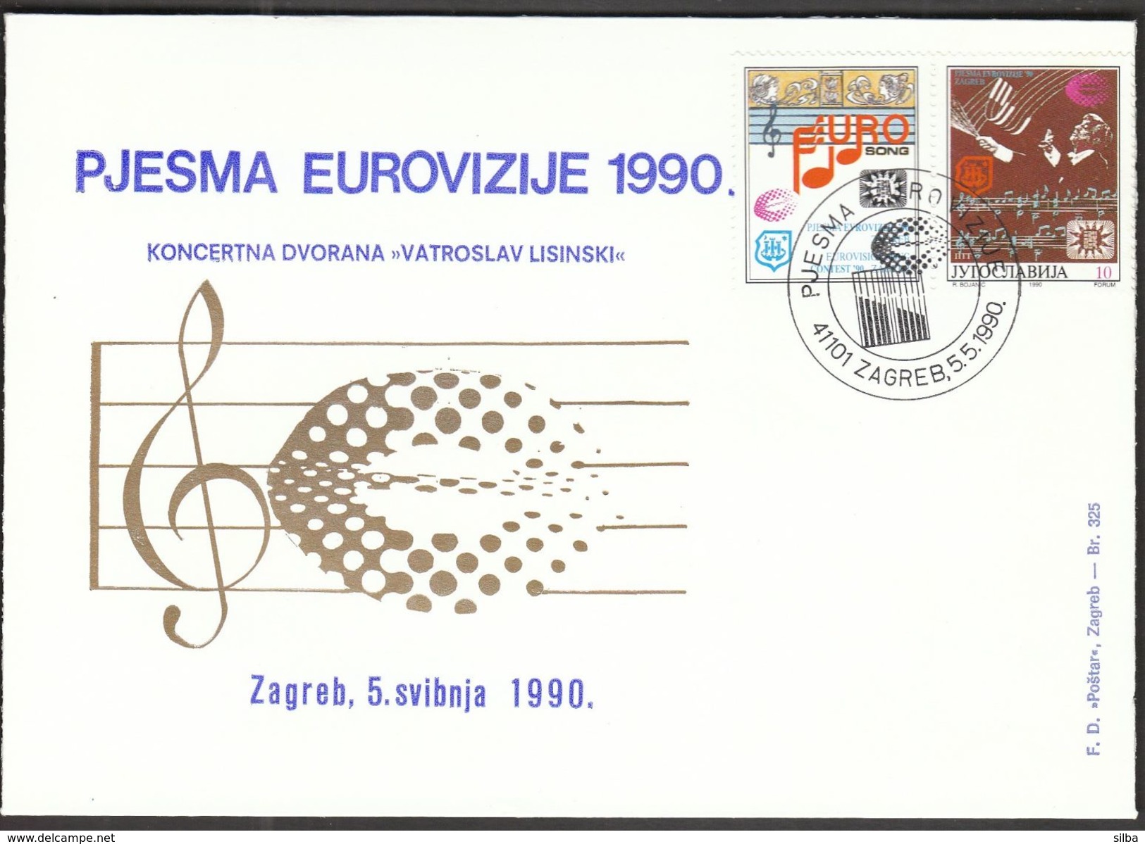 Yugoslavia Croatia Zagreb 1990 / Music / Eurovision Song / Concert Hall Vatroslav Lisinski - Musica