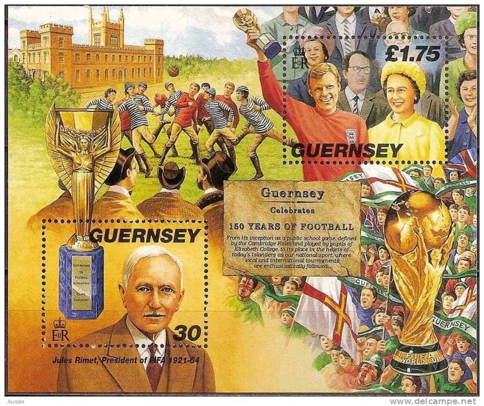 Guernsey Guernesey 1997 Yvertn° Bloc 39 *** MNH Cote 10,00 Euro  Sport Football - Guernesey