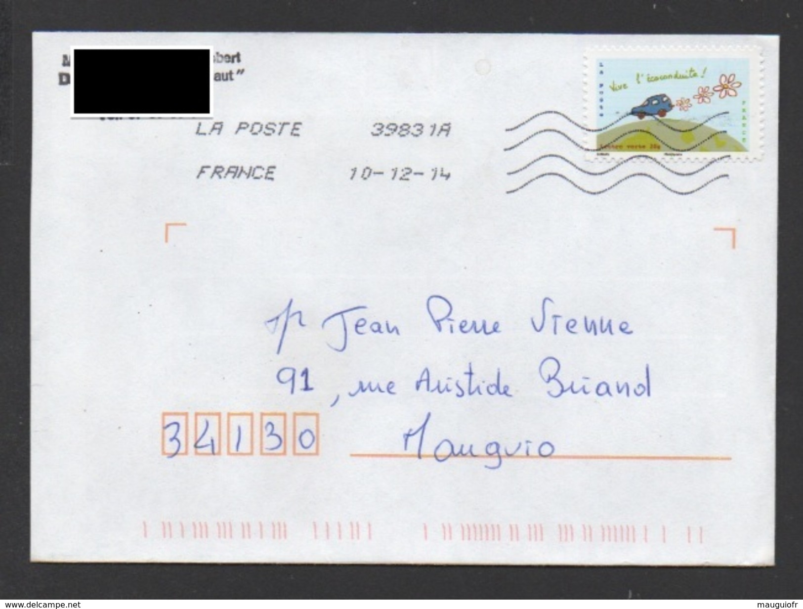 DF / FRANCE SUR LETTRE / AUTOADHÉSIF 975 / ENVIRONNEMENT / VIVE L' ECOCONDUITE - Covers & Documents