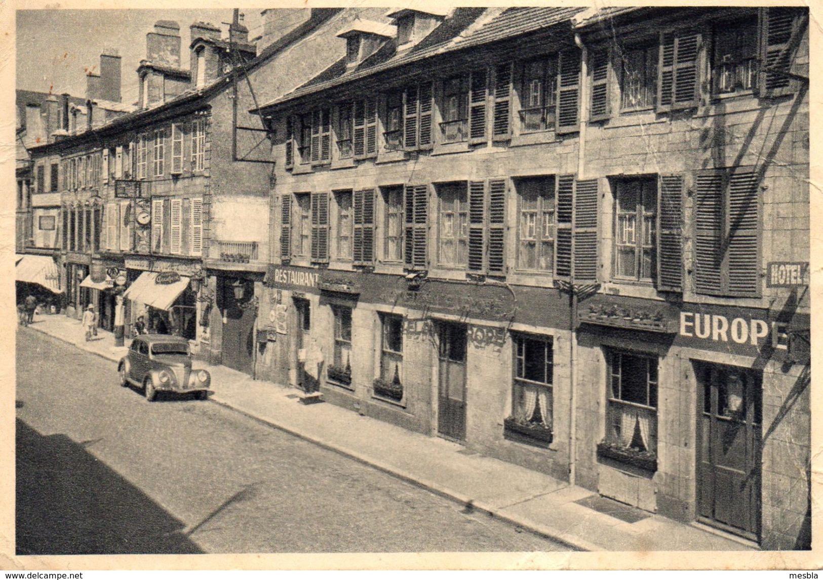 CPA - LANGRES  (52)  Grand Hotel De L' Europe  -  Magasin Peugeot Avec Une Pompe à Essence Esso. - Langres