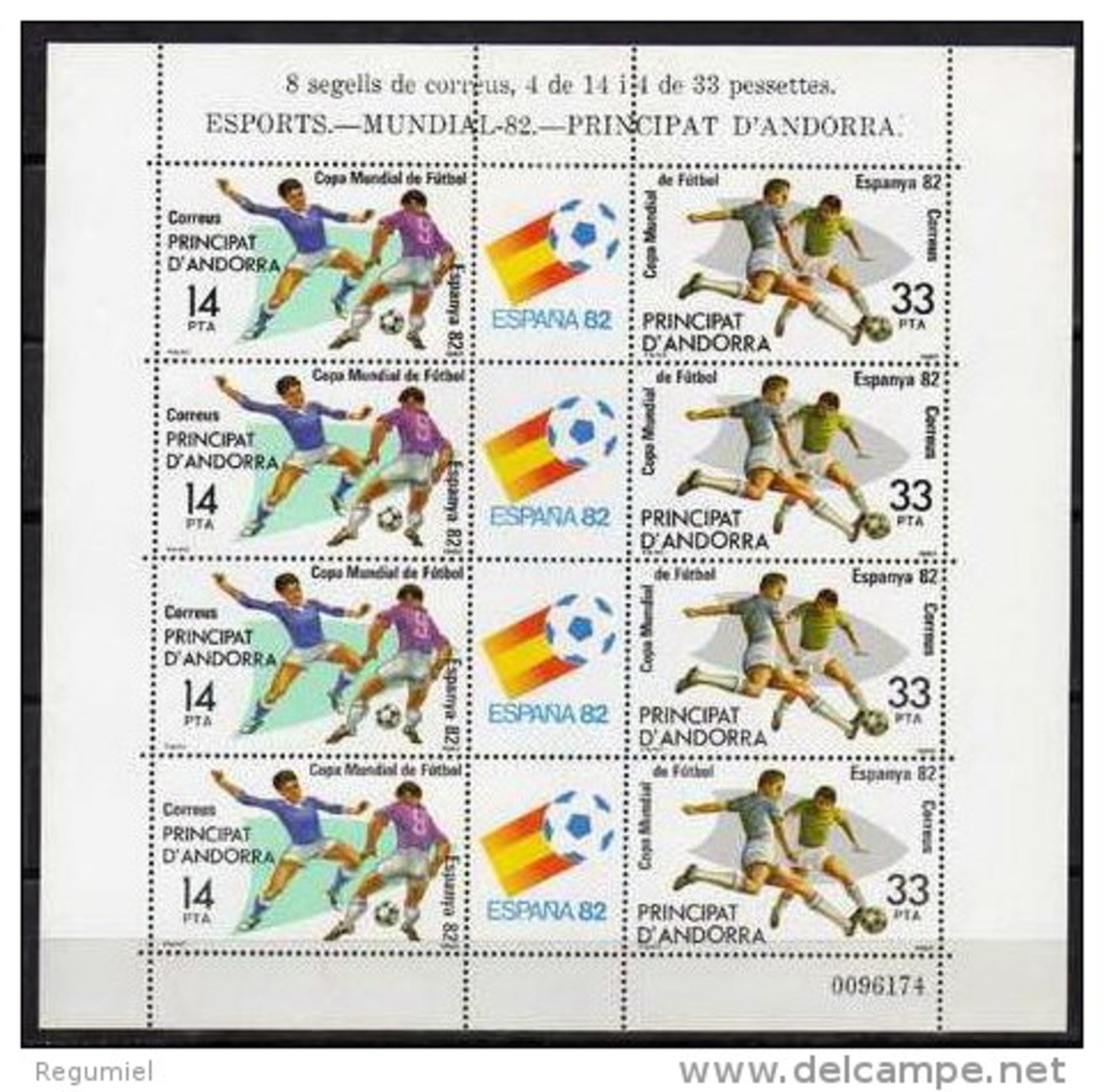 Andorra 159/60 ** Minipliego. Futbol 1982 - Unused Stamps