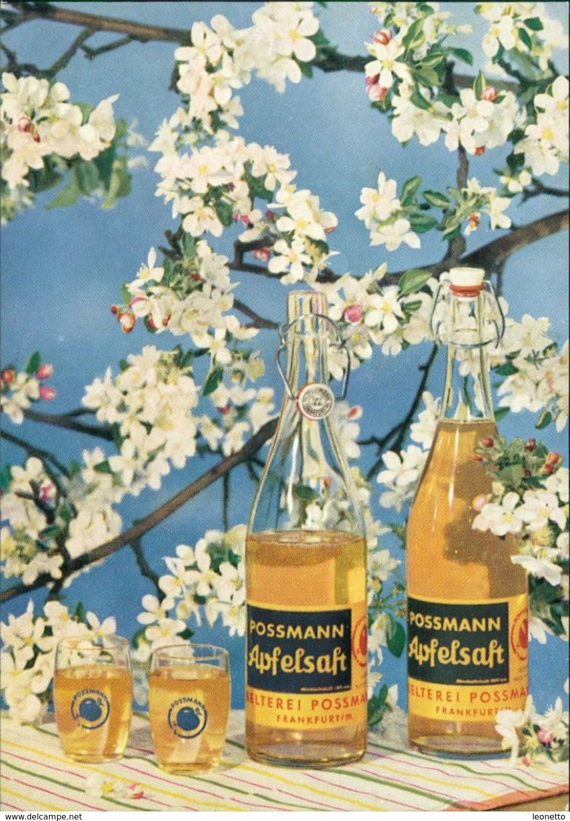 AK Frankfurt, Kelterei Ph. Possmann, Apfelsaft, Ca. 1960er Jahre (25696) - Pubblicitari