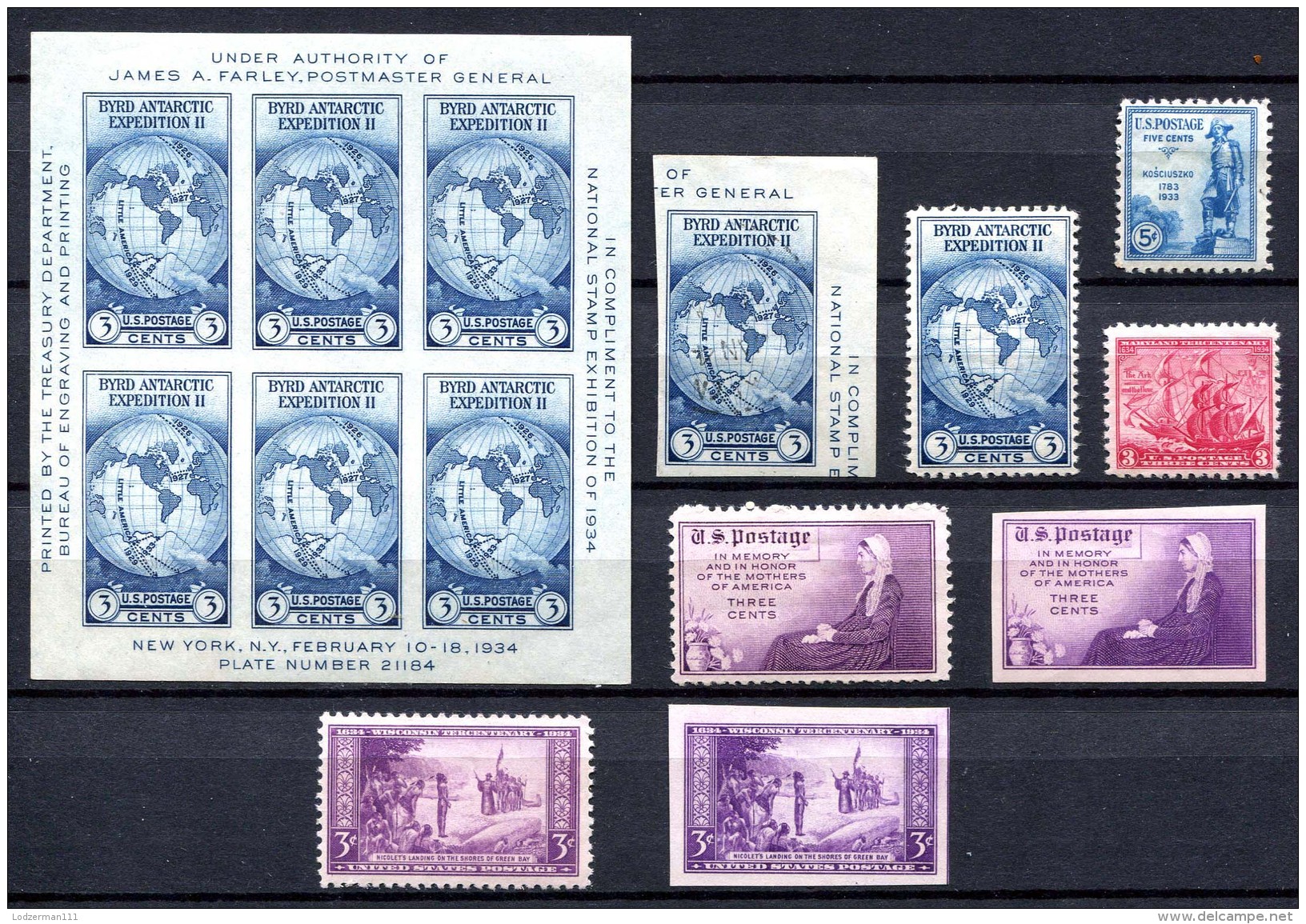 US 1934 - Sc.733-739 Perf + Imperf (MNH-MH-MNG) All VF - Nuovi