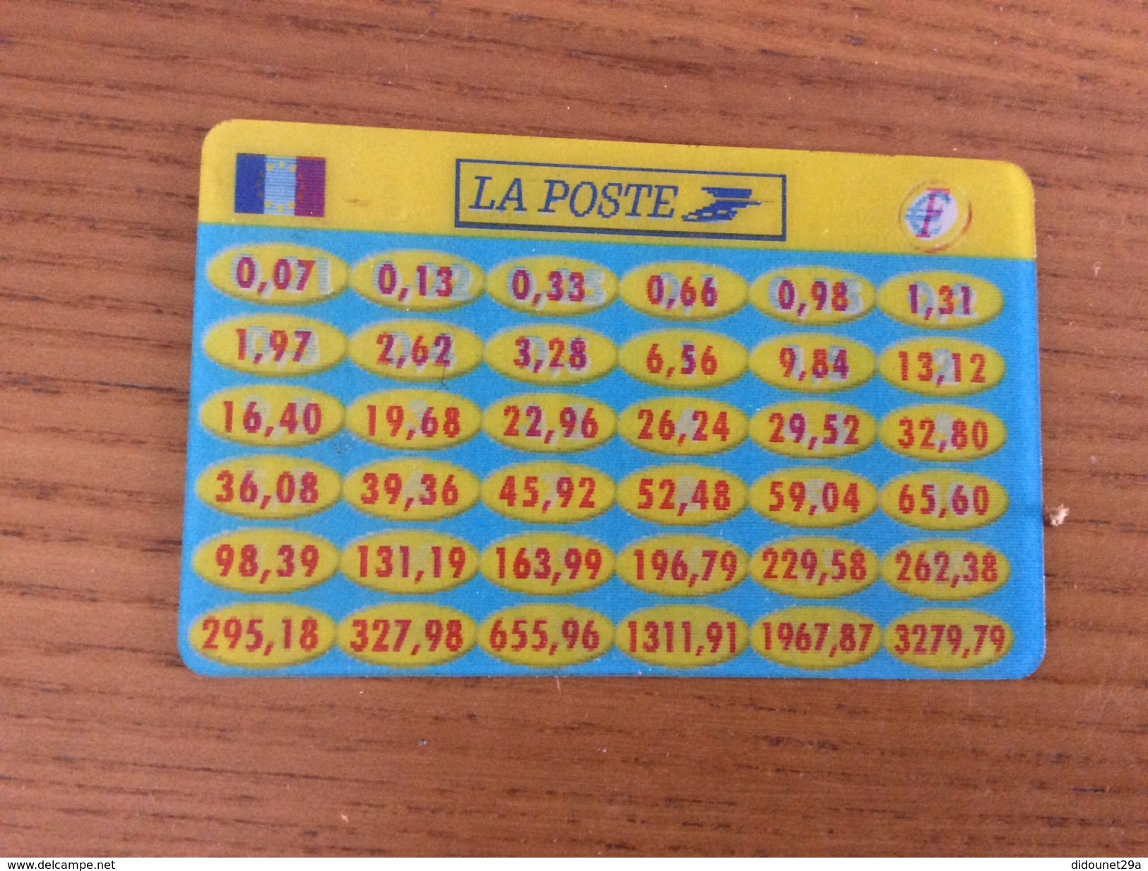 Carte * (format Bancaire) Imagerie Lenticulaire "LA POSTE" (convertisseur Fr./€) - Other & Unclassified