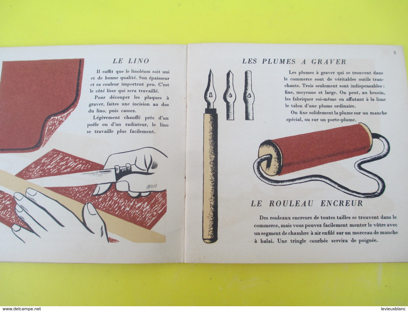 Livre/Pratique/LINOGRAVURE/Pierre Belvés / Manuels Du Pére Castor/ Flammarion/ / 1946   LIV134 - Bricolage / Technique