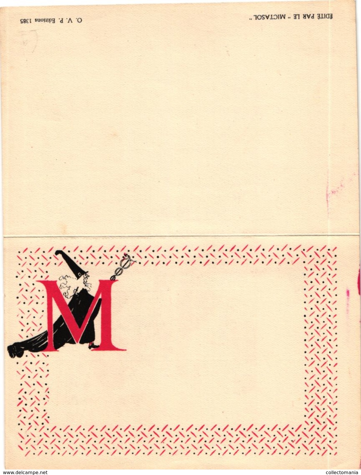 3 Cartes Menus Anno 1930'  PUB Mictasol   Illustrateur Roger Cartier   & Felix Lorian - Menú