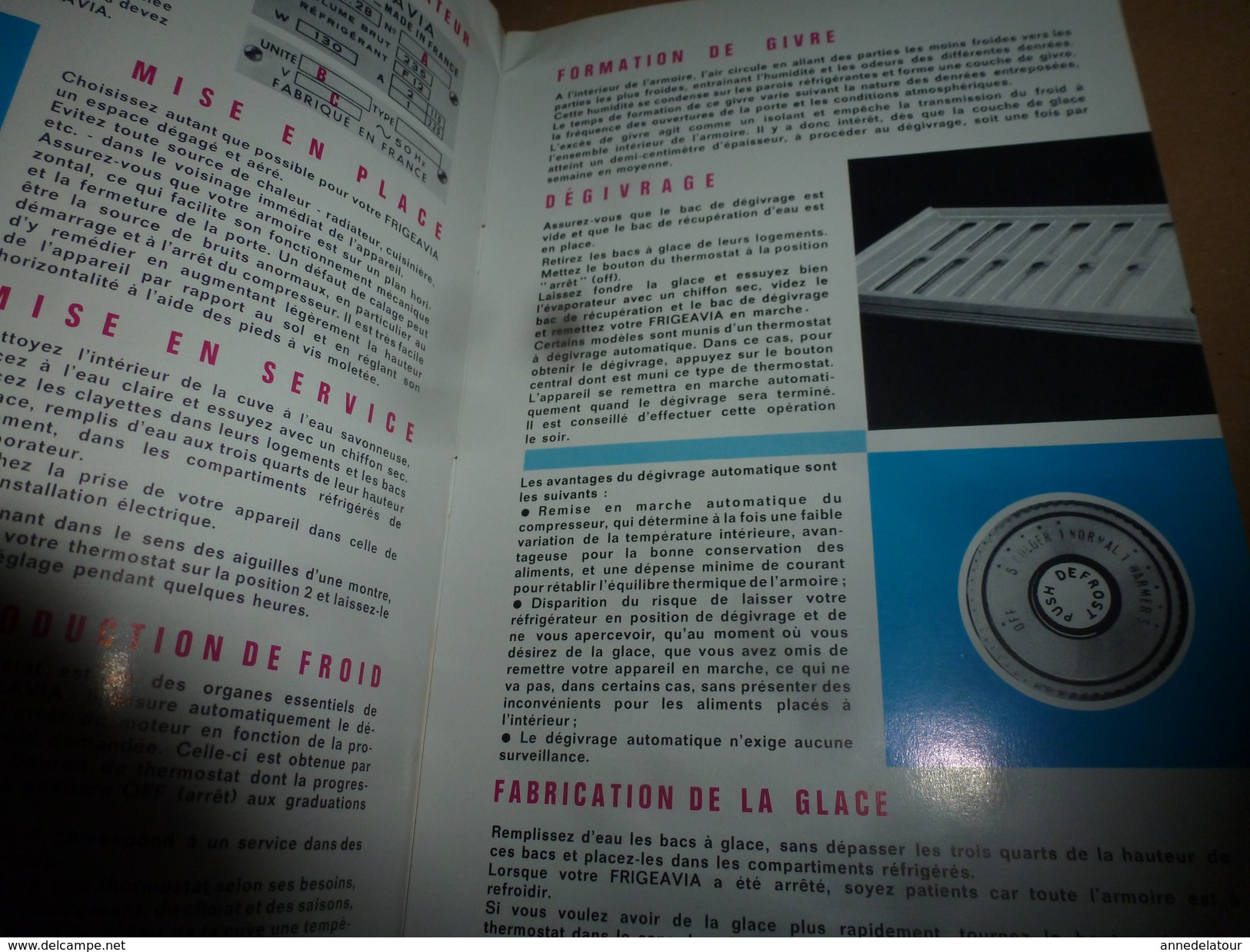 1966 Publicité Incluant Certificat De Garantie FRIGEAVIA  La Technique Aviation Au Service Du Froid - Advertising