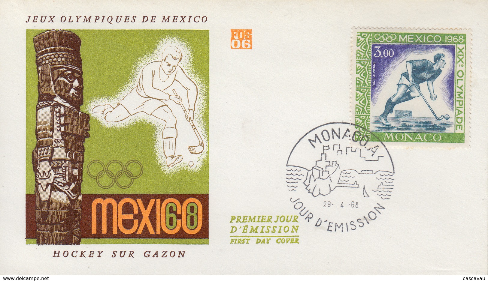 Enveloppe  FDC  1er  Jour  MONACO  Jeux  Olympiques  MEXICO   1968 - Summer 1968: Mexico City