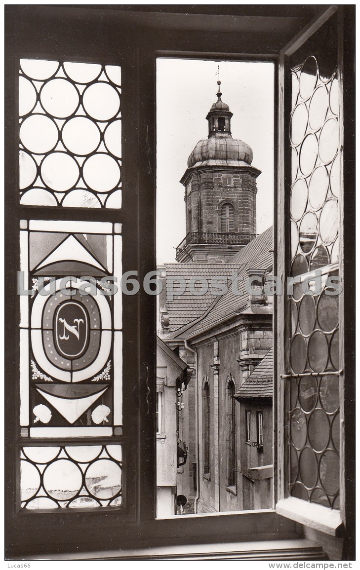 Aalen Blick Durchs Napoleonfenster Zur. Ev. Stadtkirche - Aalen