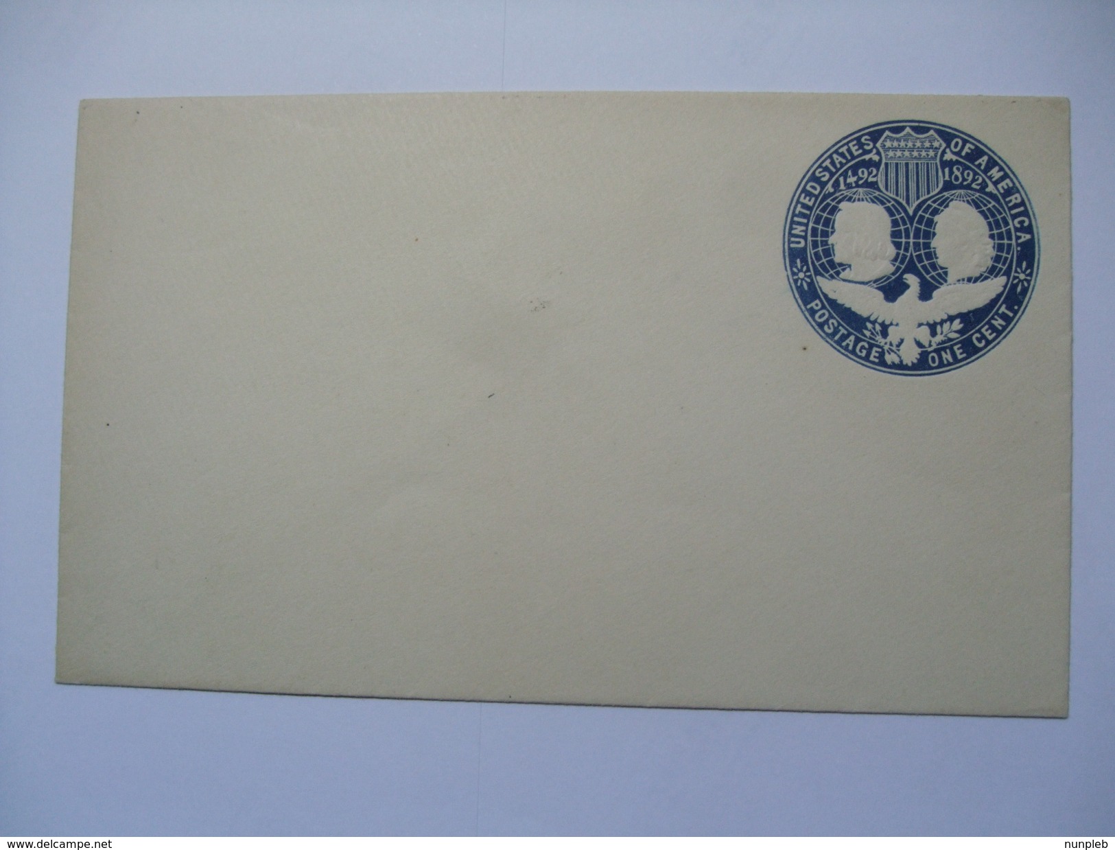 USA 1892 COLUMBUS COVER 1 CENT UNUSED - Covers & Documents