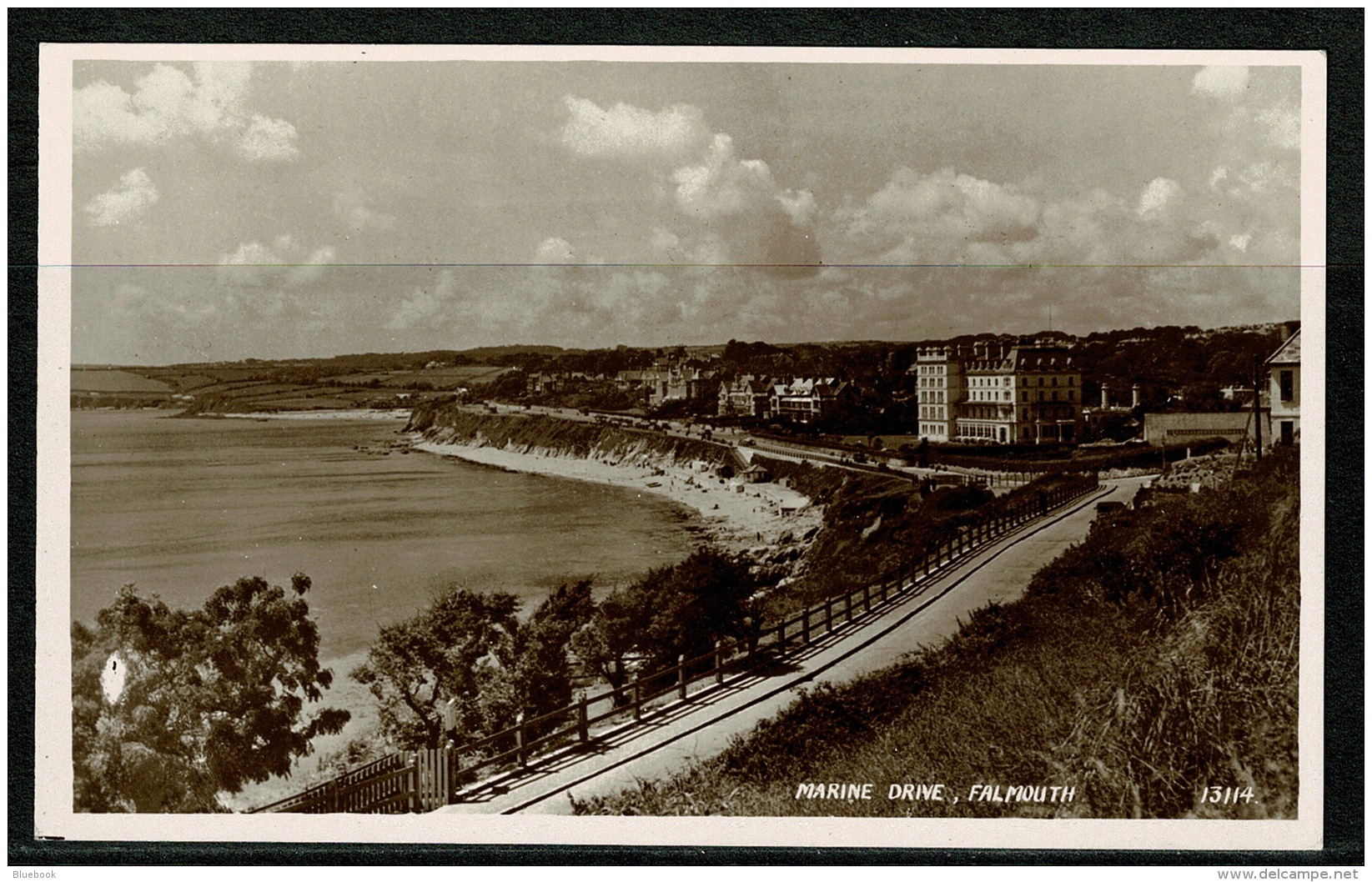 RB 1176 -  J. Salmon WWII Patriotic Real Photo Postcard - Marine Drive Falmouth - Cornwall - Falmouth