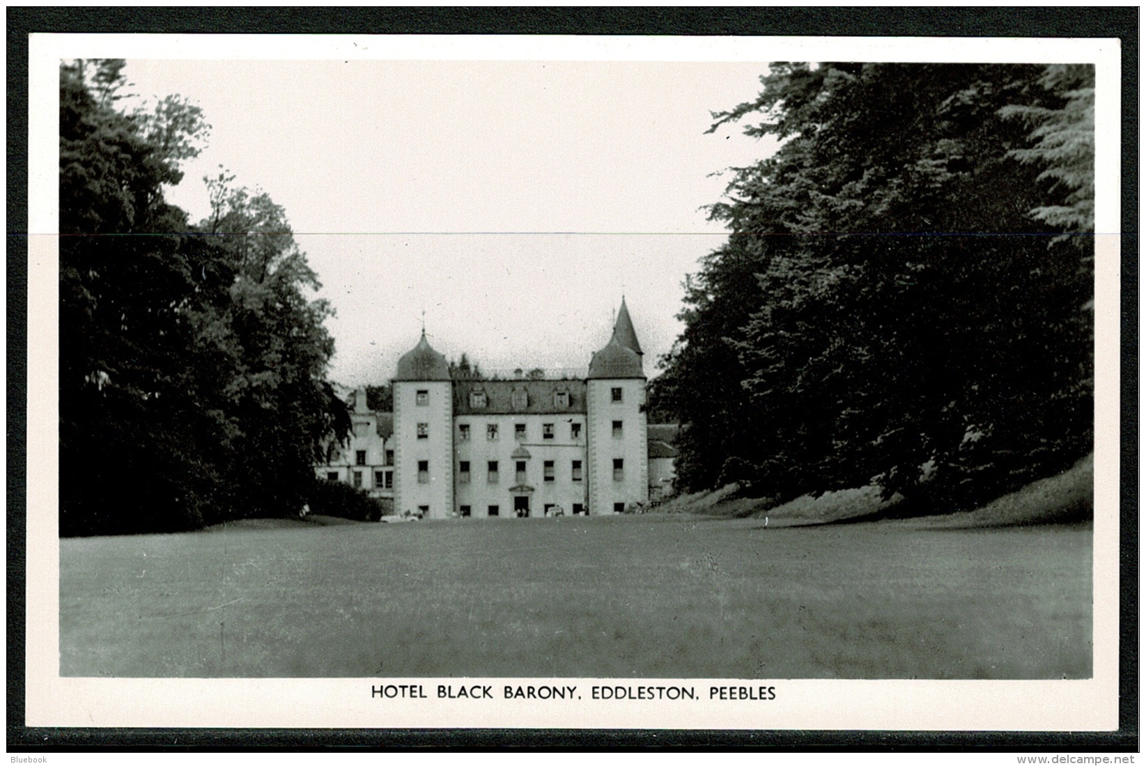 RB 1176 -  Real Photo Postcard - Hotel Black Barony - Eddleston Peebles Scotland - Peeblesshire