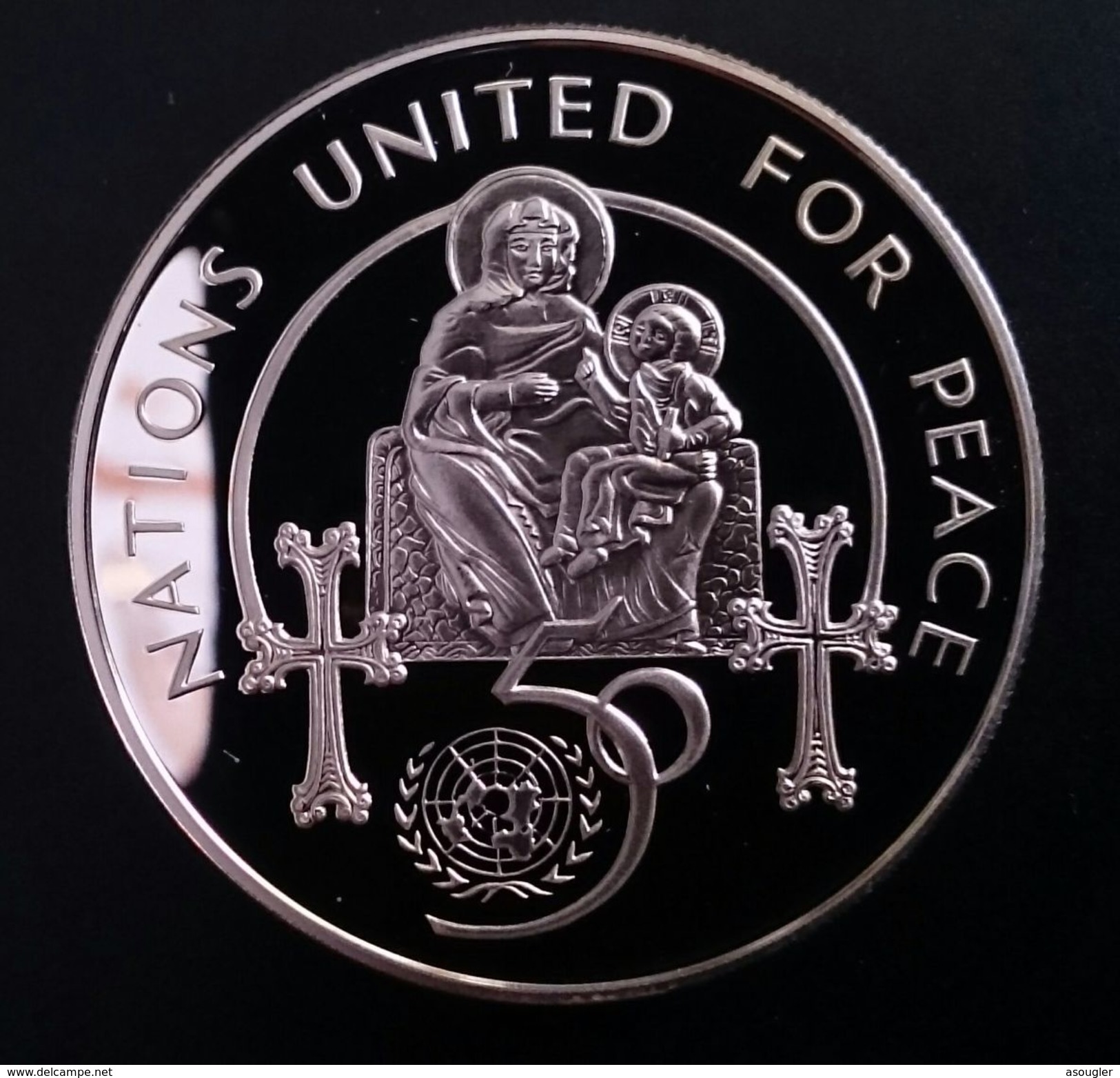 ARMENIA 100 DRAM 1995 SILVER PROOF "50th Anniversary - United Nations" (free Shipping Via Registered Air Mail) - Arménie