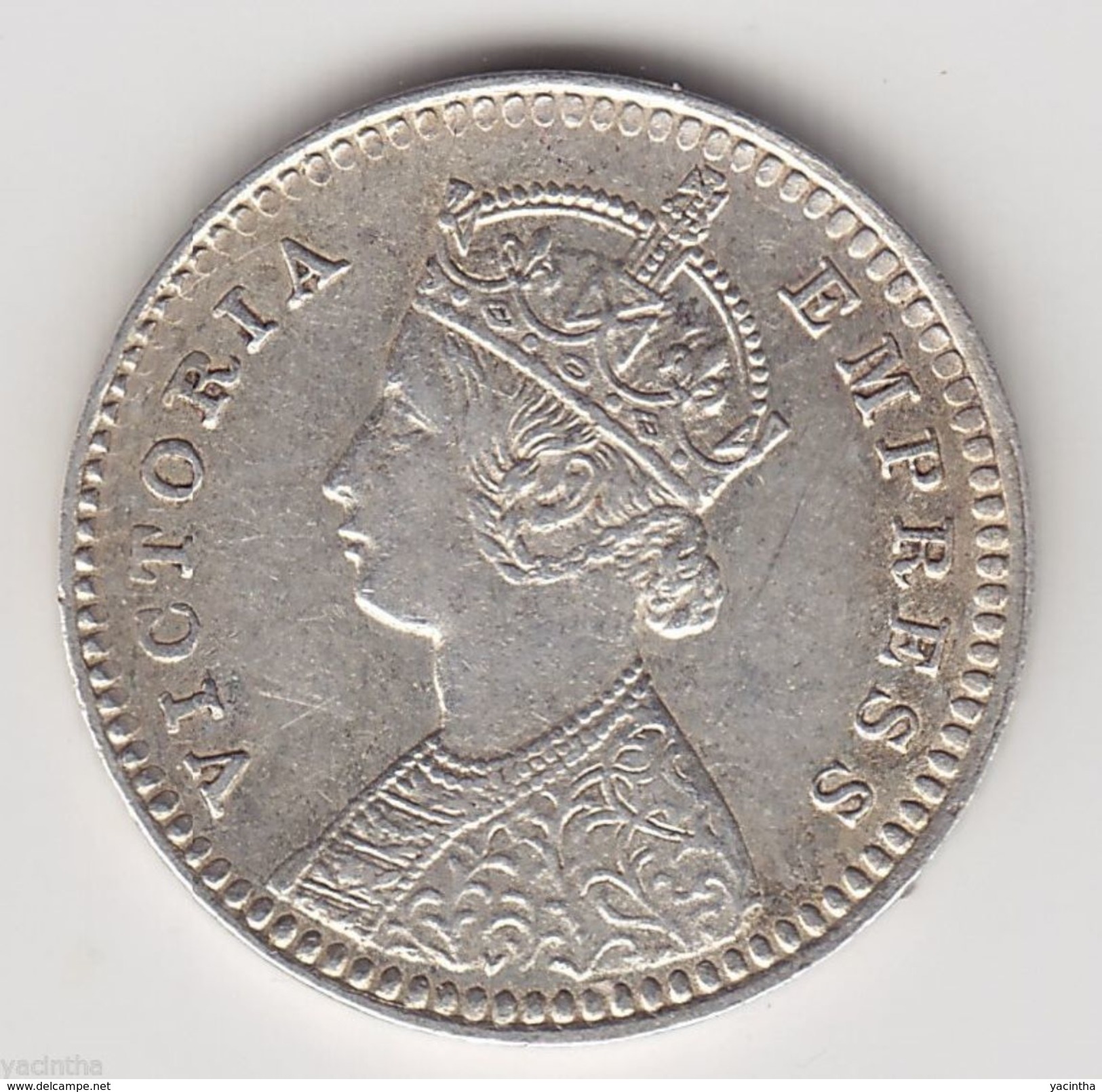 @Y@  India 2 Annas 1897 Silver Coin High Grade ( Item 3056) - Inde