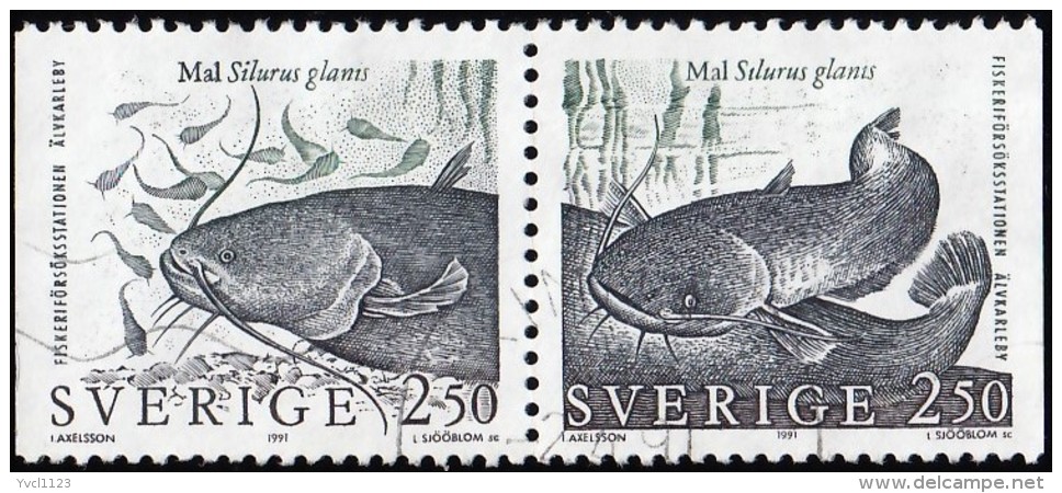 SWEDEN - Scott #1867 Mal Sikurus Glanis (1) (*) / Used Stamp - Used Stamps