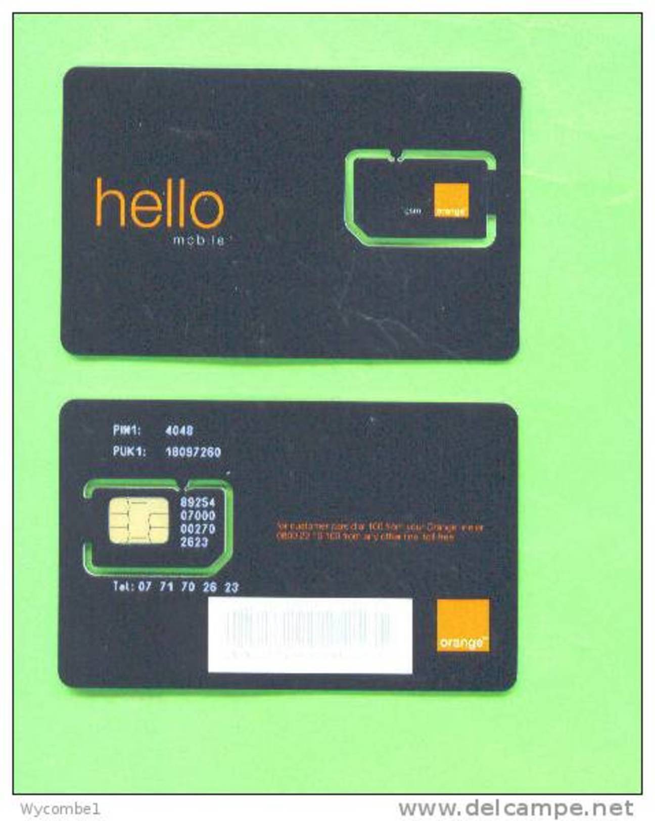 KENYA - Mint/Unused SIM Chip Phonecard/Orange Hello - Kenya