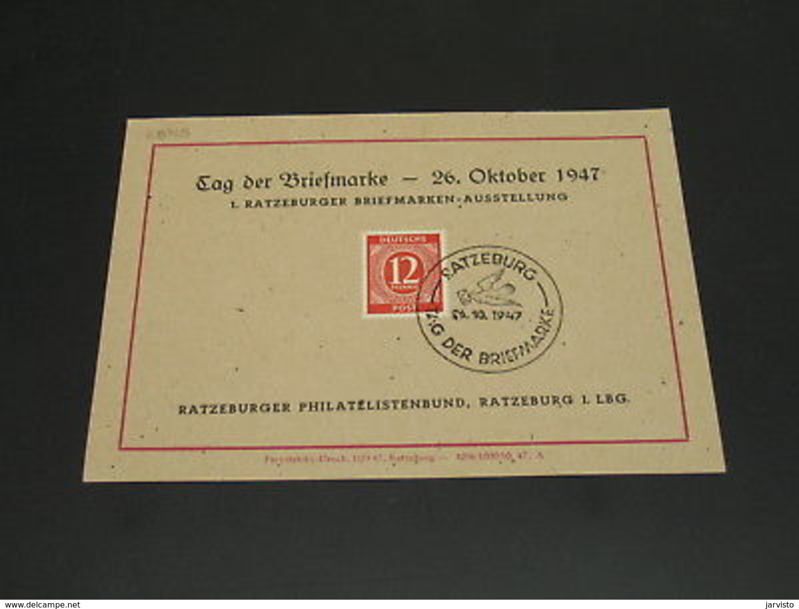 Germany 1947 Ratzeburg Special Cancel On Postcard *28715 - Sonstige & Ohne Zuordnung