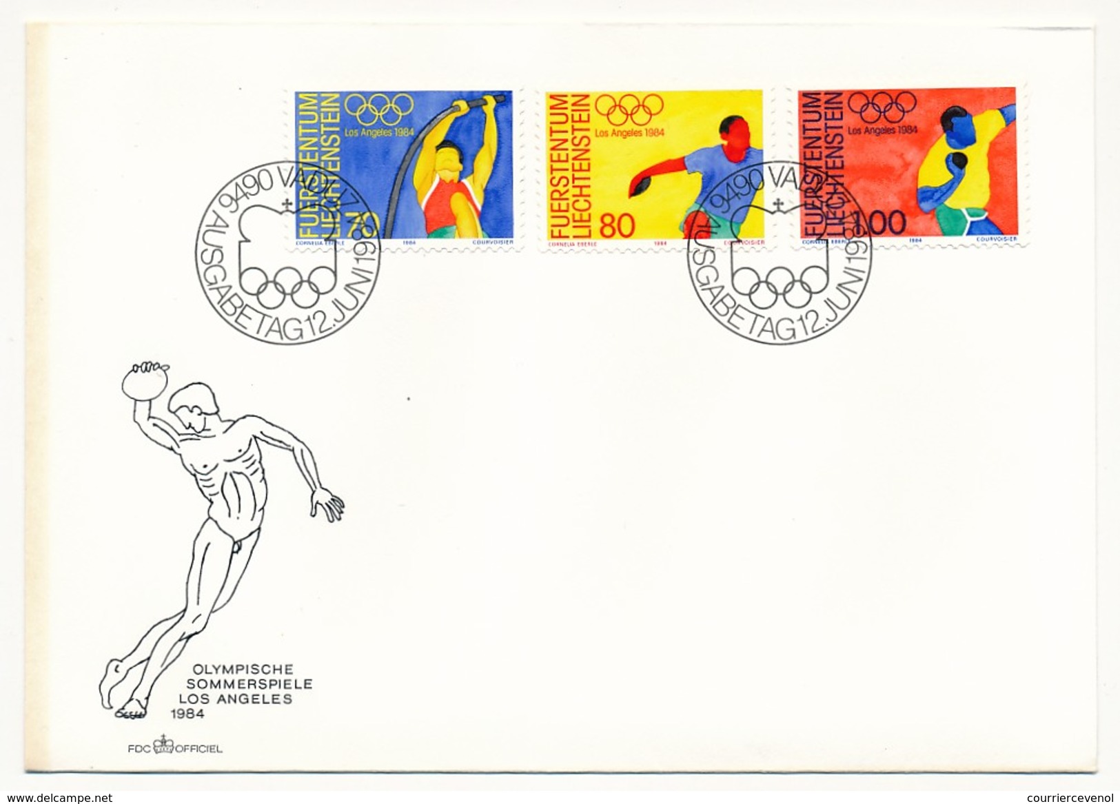 LIECHTENSTEIN - 4 Enveloppes FDC - Jeux Olympiques De Los Angeles - 1984 - Estate 1984: Los Angeles