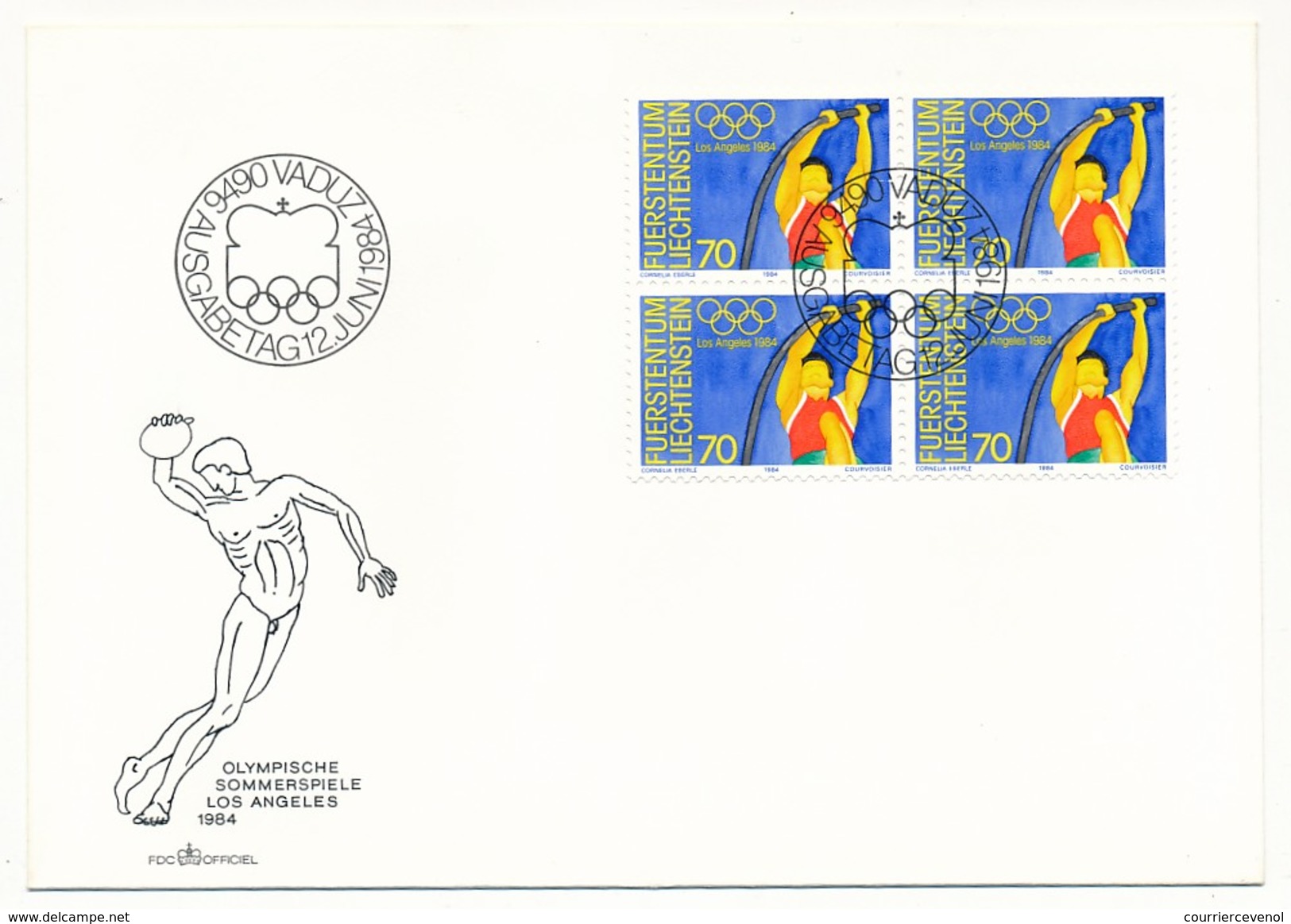 LIECHTENSTEIN - 4 Enveloppes FDC - Jeux Olympiques De Los Angeles - 1984 - Sommer 1984: Los Angeles