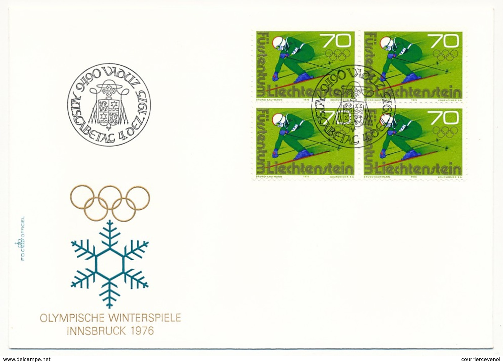 LIECHTENSTEIN - 5 Enveloppes FDC + Jeux Olympiques D'Hiver INNSBRUCK 1976 - Inverno1964: Innsbruck