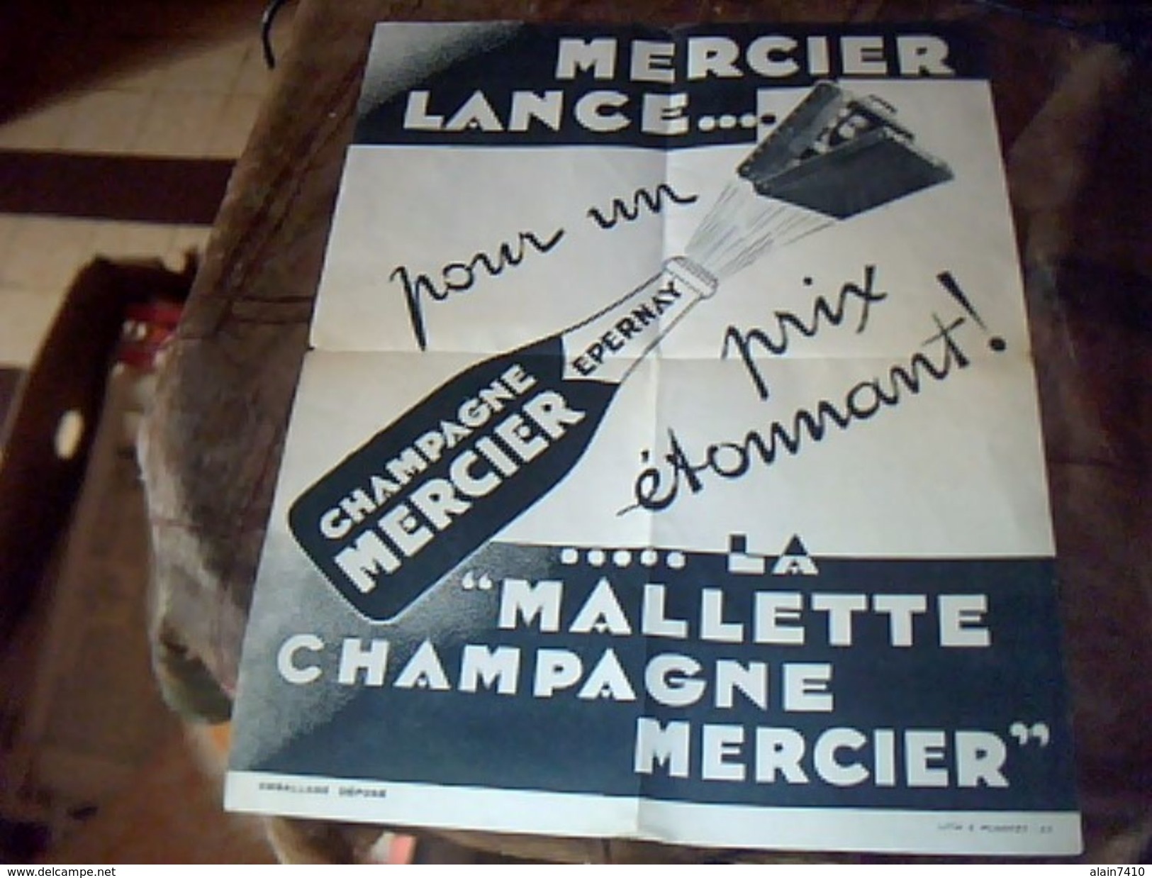 Publicité  Tract " La Malette " Champagne Mercier A Epernay - Publicités