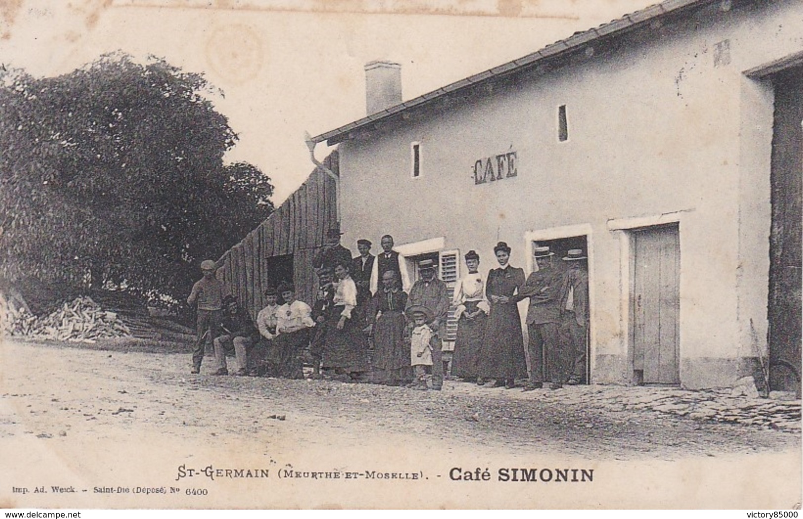 CPA. SAINT GERMAIN. CAFE SIMONIN. - Autres & Non Classés