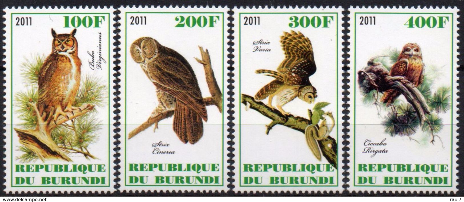 Oiseaux, Hiboux - 4 Timbres Neufs 2011 // Mnh - Hiboux & Chouettes