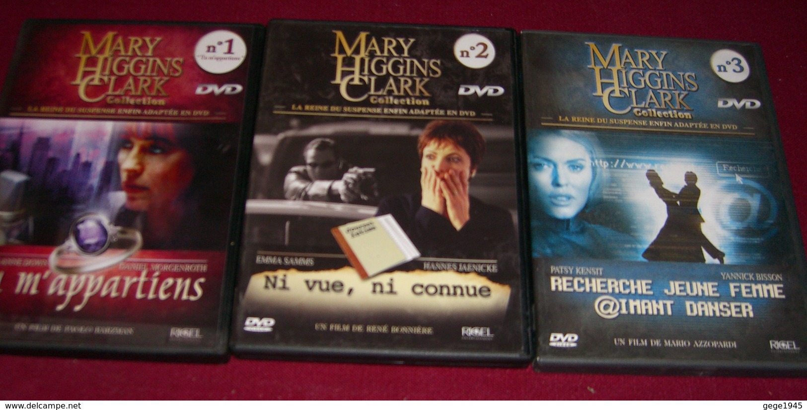 4 DVD  Mary Higgins  Ckark  N° 1 - N° 2 -  N° 3 - N° 4 - Policiers