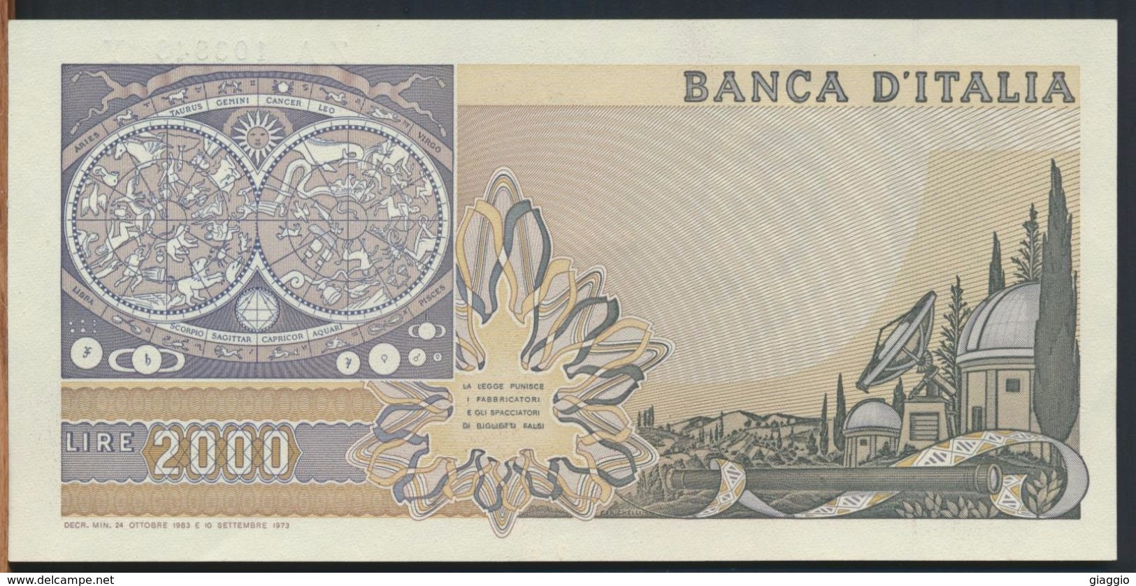 °°° ITALIA - 2000 LIRE G. MARCONI 24/10/1983 SERIE ZA QFDS/aUNC °°° - 2000 Liras