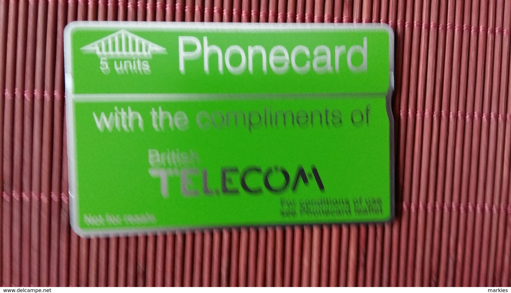 Phonecard UK With Compliments 5 Units 004 A (Mint,Neuve) Rare - BT Emissions Privées
