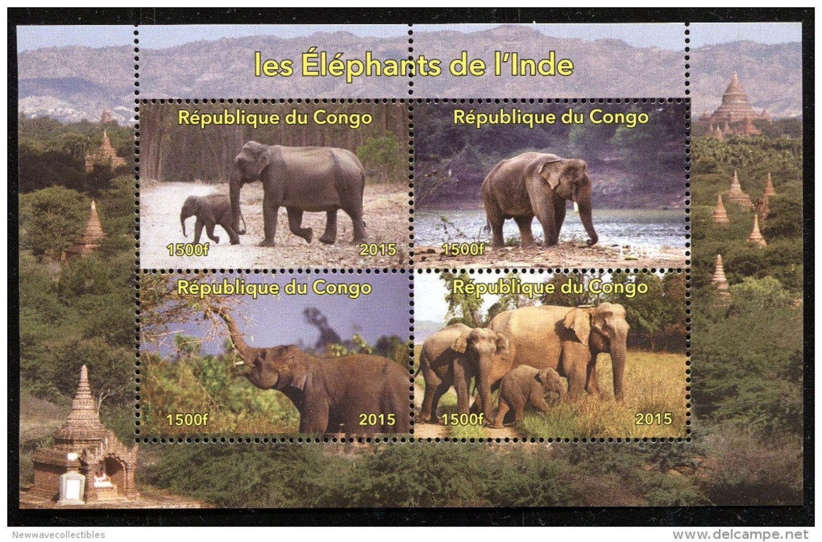 ELEPHANT,Wildlife,Animals On SOUVENIR SHEET Of 4 STAMPS,Mint, MNH,#DA108 - Andere & Zonder Classificatie