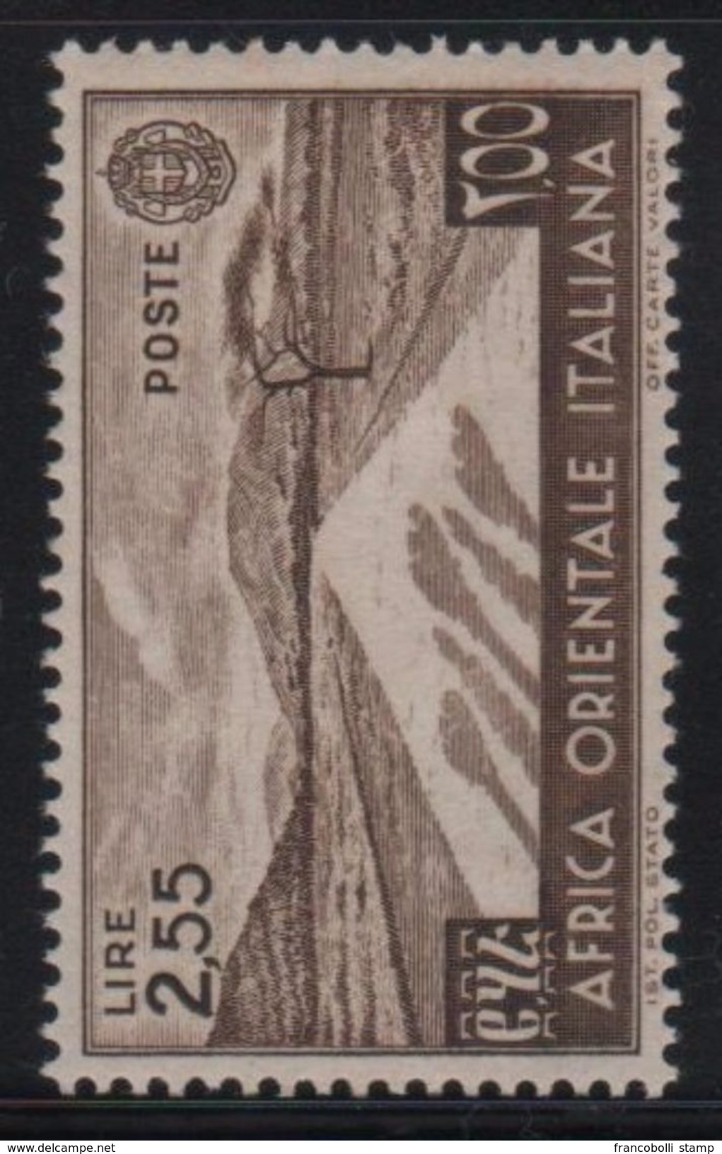 1938 AOI Africa Orientale Italiana 2,55 L. MNH - Italian Eastern Africa