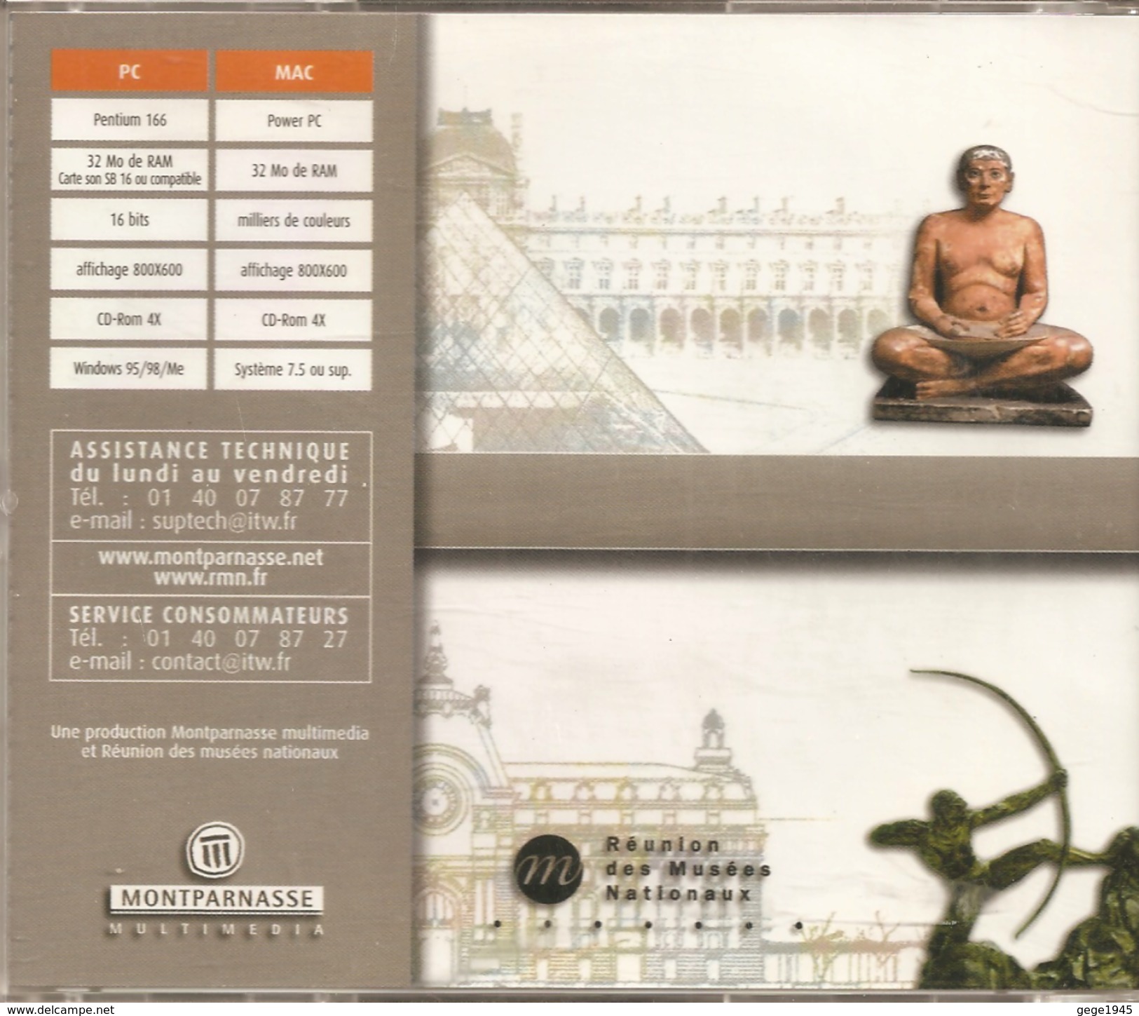 DVD   Visite  Virtuelle  Des  Musées  Du  Louvre  Et  D'Orsay   (  4  DVD ) - Dokumentarfilme