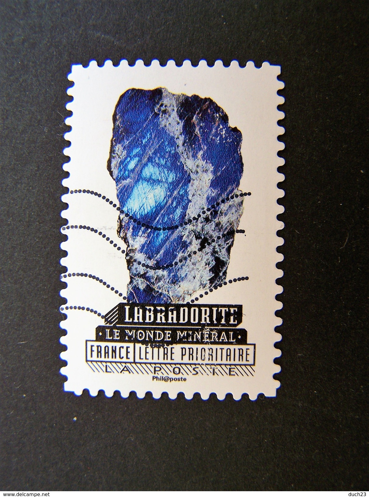 N° 1218 LABRADORITE OBLITERE ANNEE 2016 SERIE DU CARNET LE MONDE MINERAL AUTOCOLLANT ADHESIF - Oblitérés