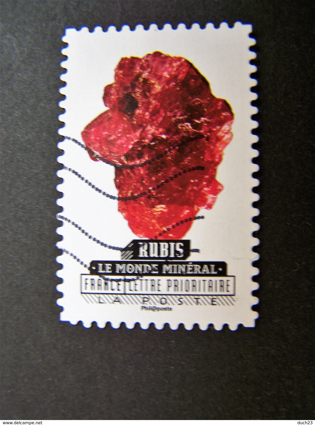 N° 1222 RUBIS OBLITERE ANNEE 2016 SERIE DU CARNET LE MONDE MINERAL AUTOCOLLANT ADHESIF - Oblitérés