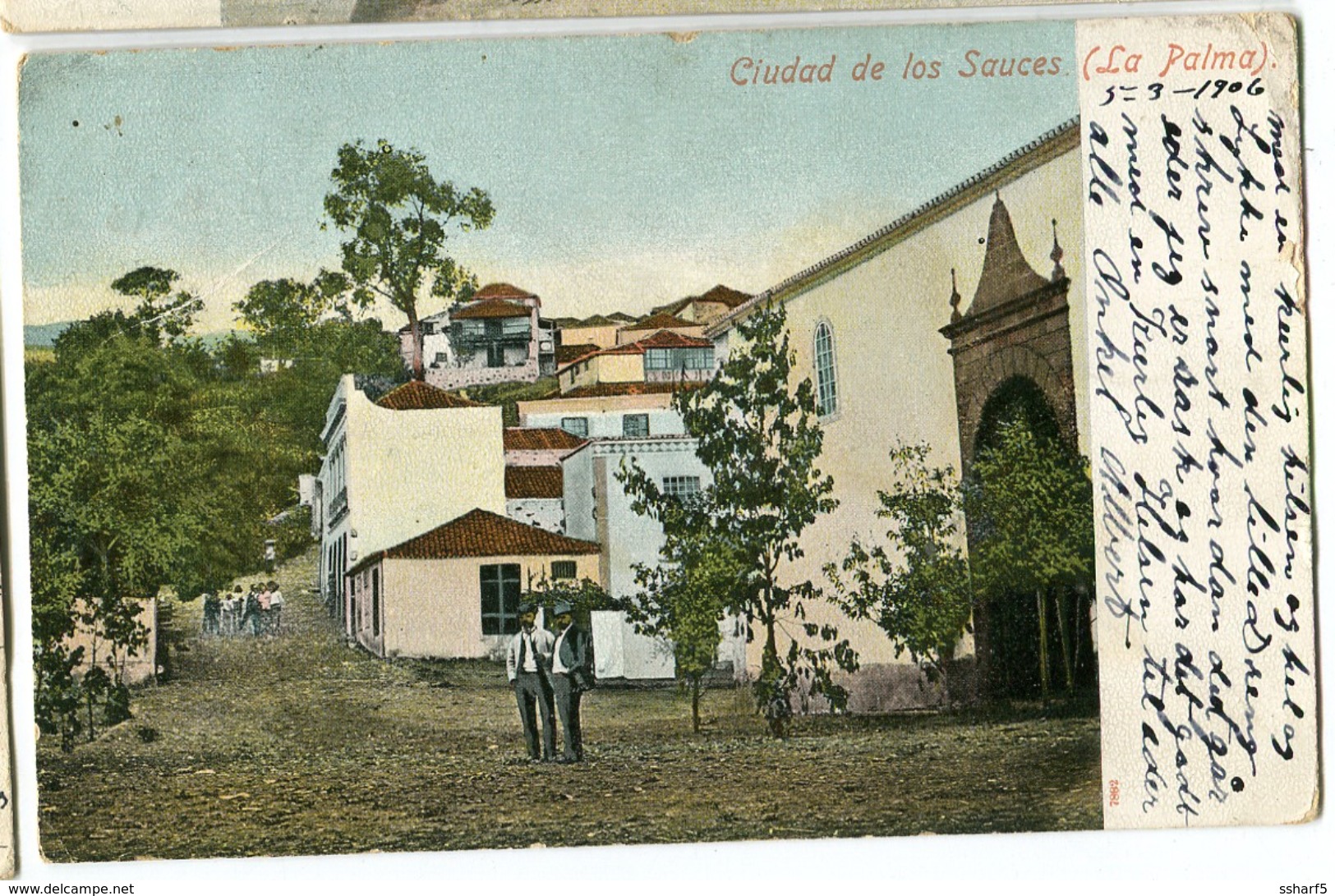 Ciudad De Os Sauces La Palma Animación 1906 Colores - La Palma