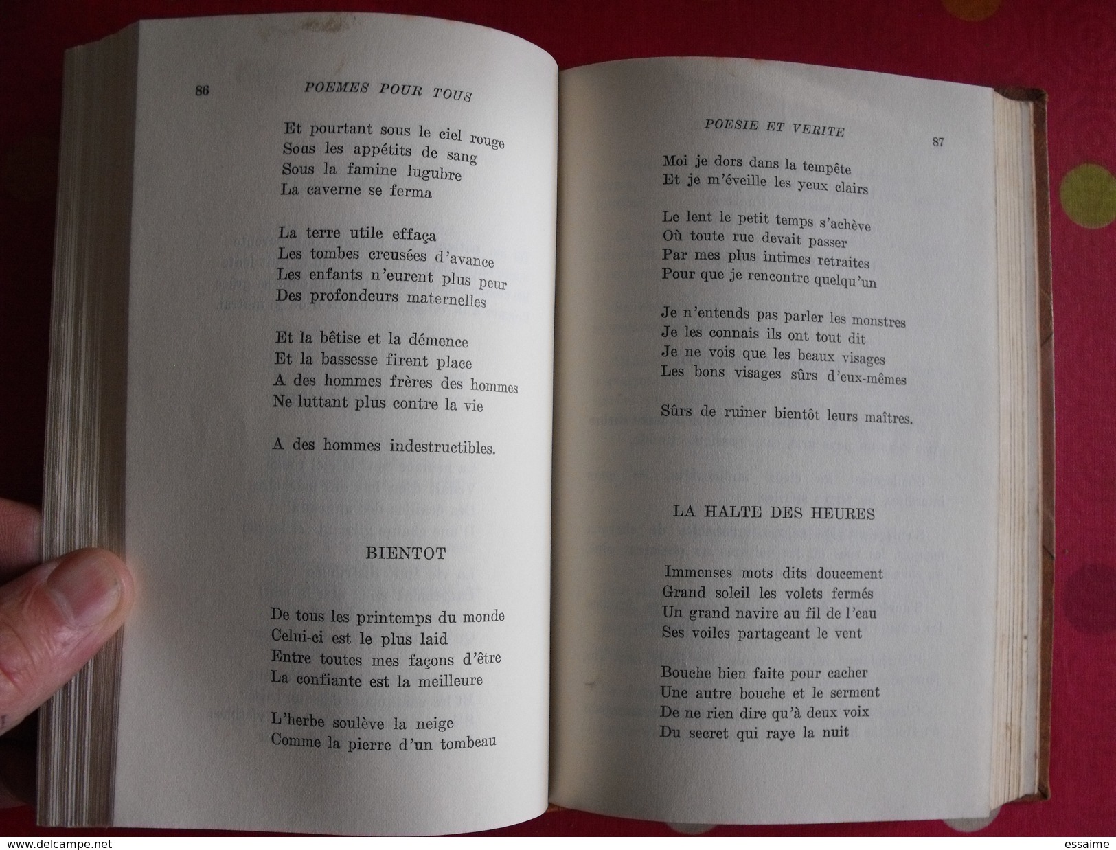 Paul Eluard. Poèmes Pour Tous. 1952. Choix De Poèmes 1917-1952. Belle Reliure - Auteurs Français