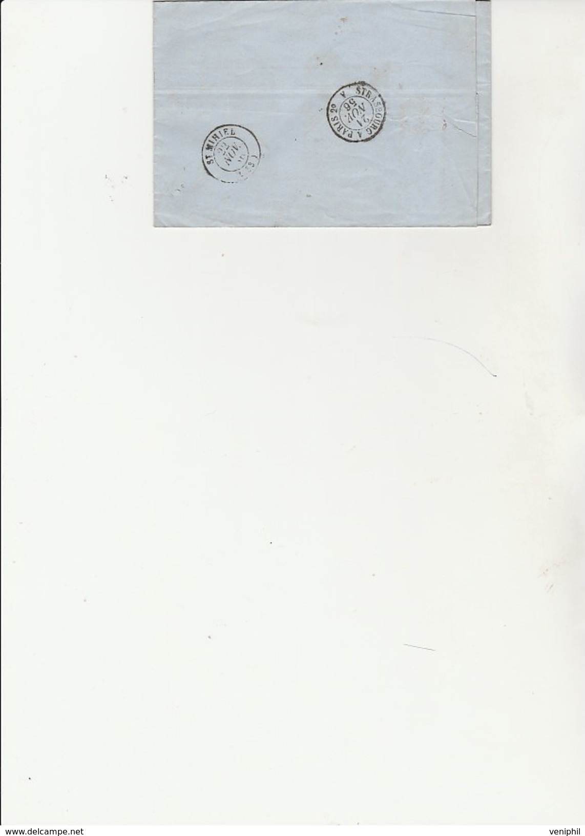LETTRE AFFRANCHIE N° 14 OBLITERATION PC 1800 - LUNEVILLE -CAD 1856 - 1849-1876: Classic Period