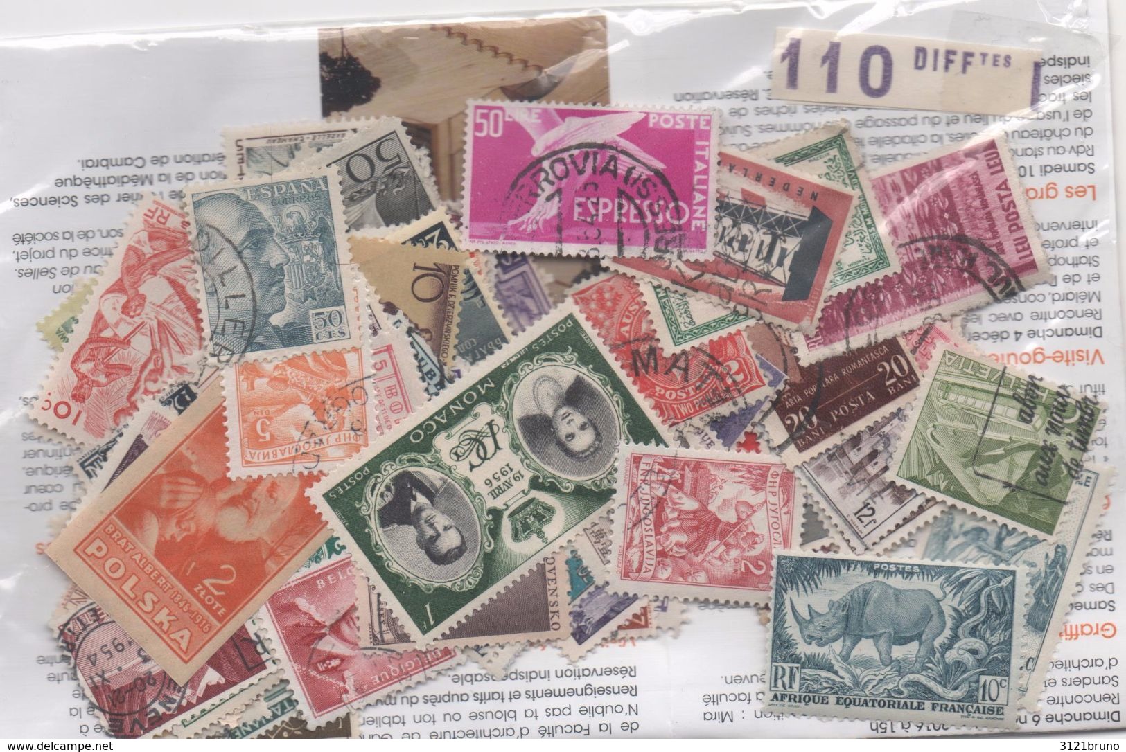 COLLECTION 110 Timbres Différents - Sammlungen