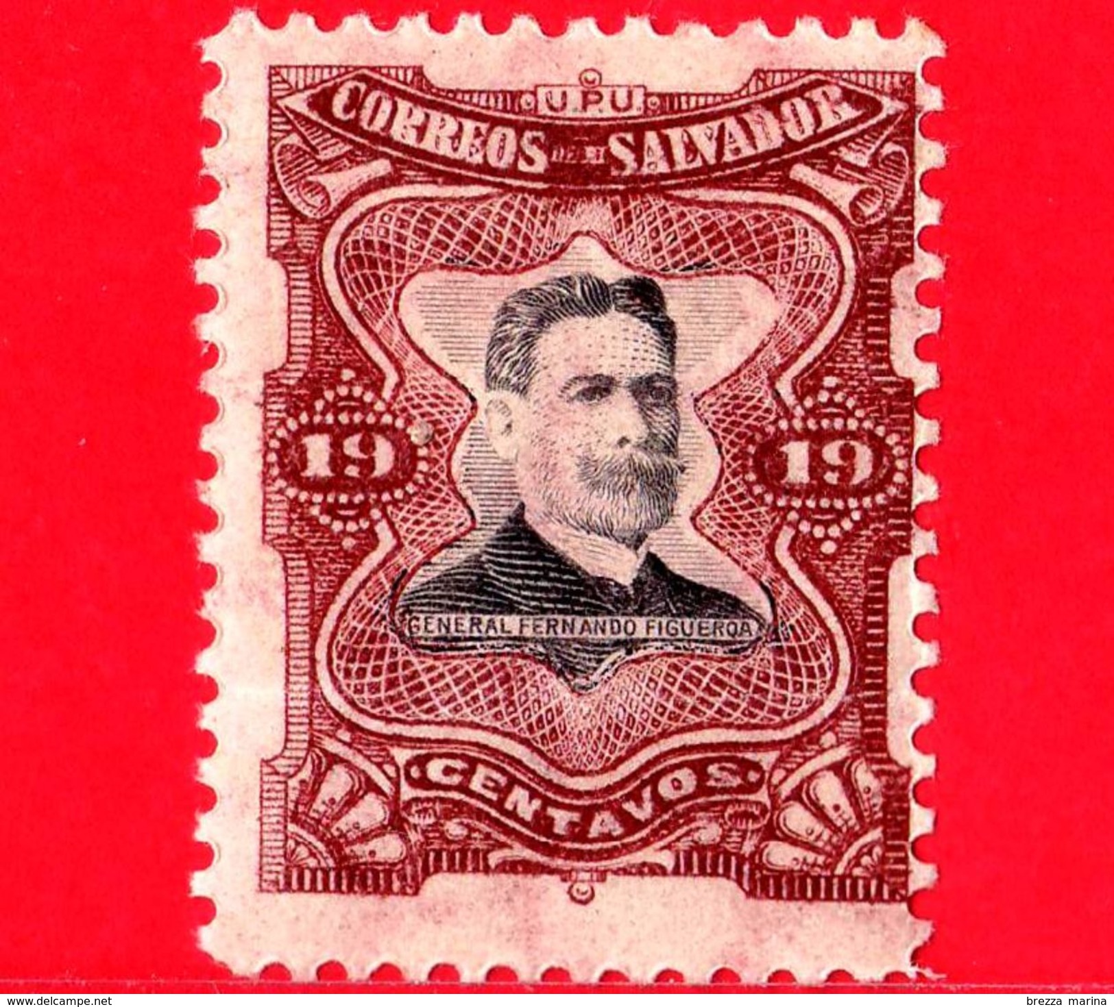 EL SALVADOR - Nuovo - 1910 - Generale Fernando Figueroa (1849-1919) - 19 - El Salvador