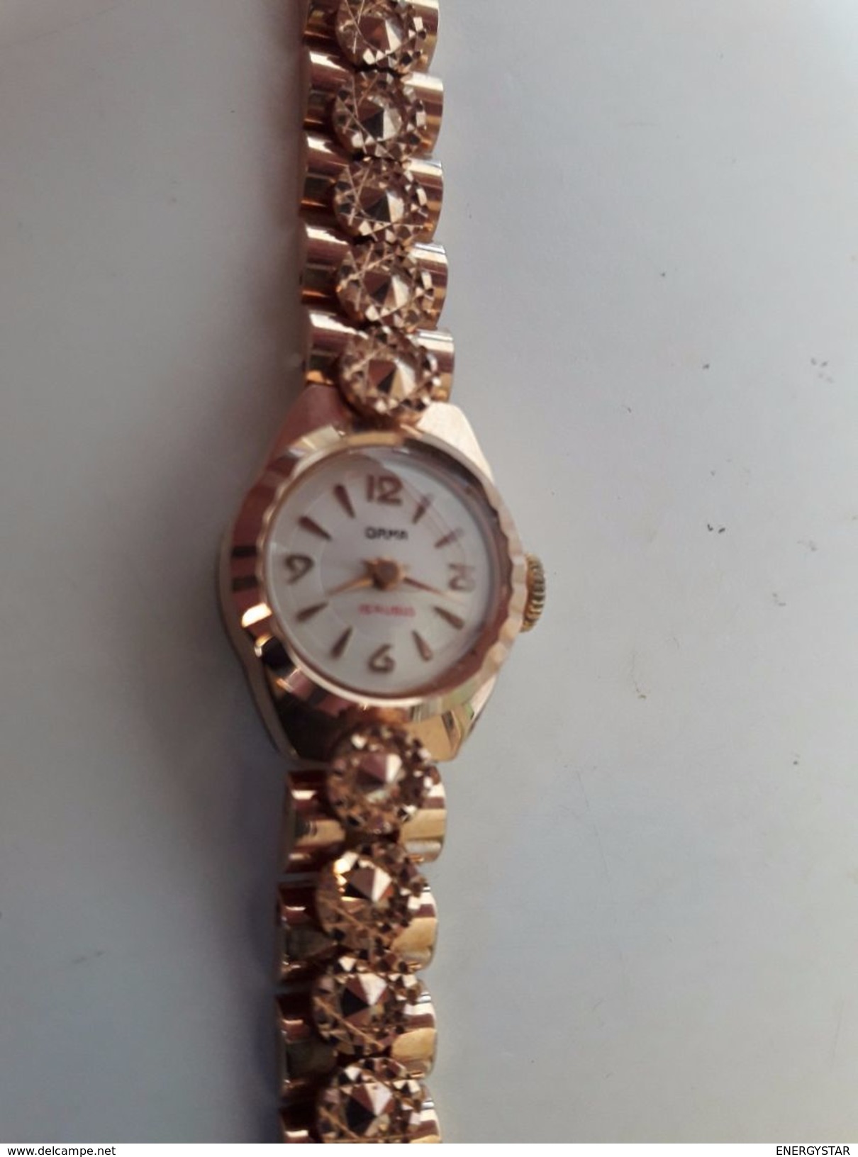 VINTAGE : MONTRE BRACELET FEMME ORMA 15 RUBIS - Montres Anciennes