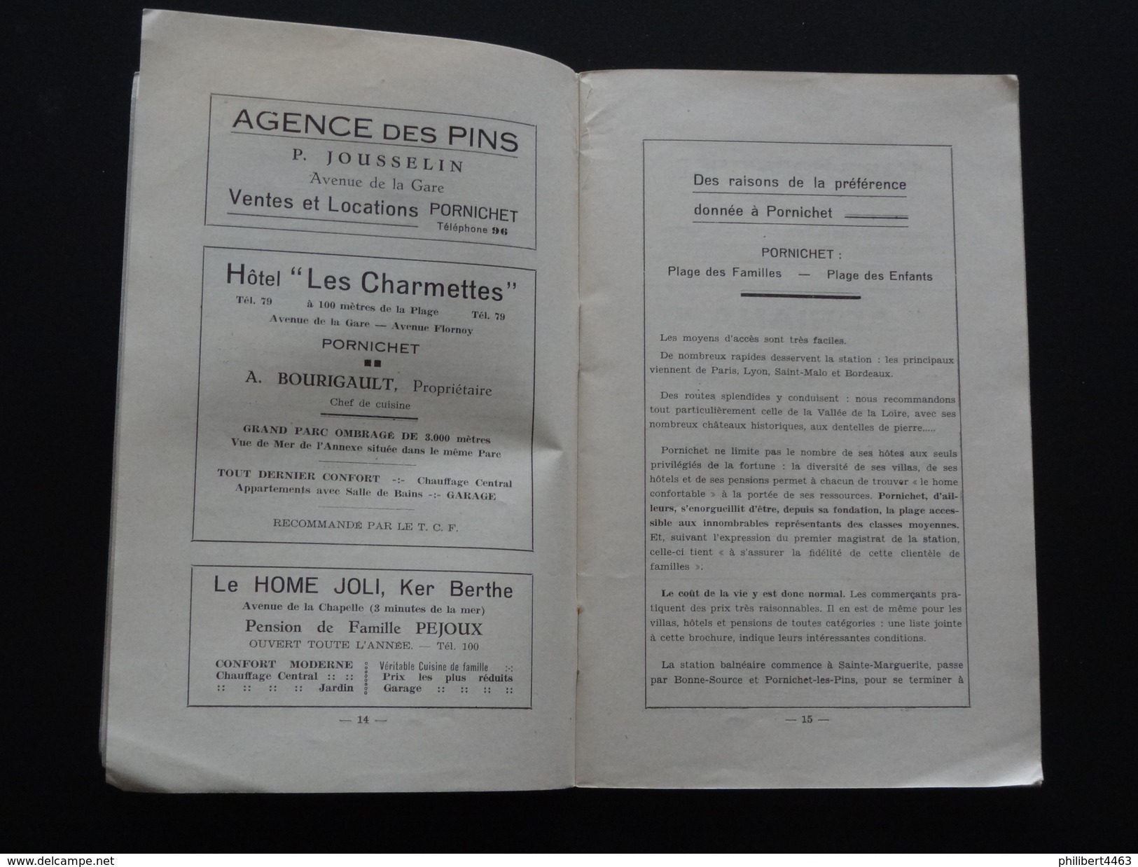 GUIDE DE PORNICHET (44) 1934 - Dépliants Touristiques