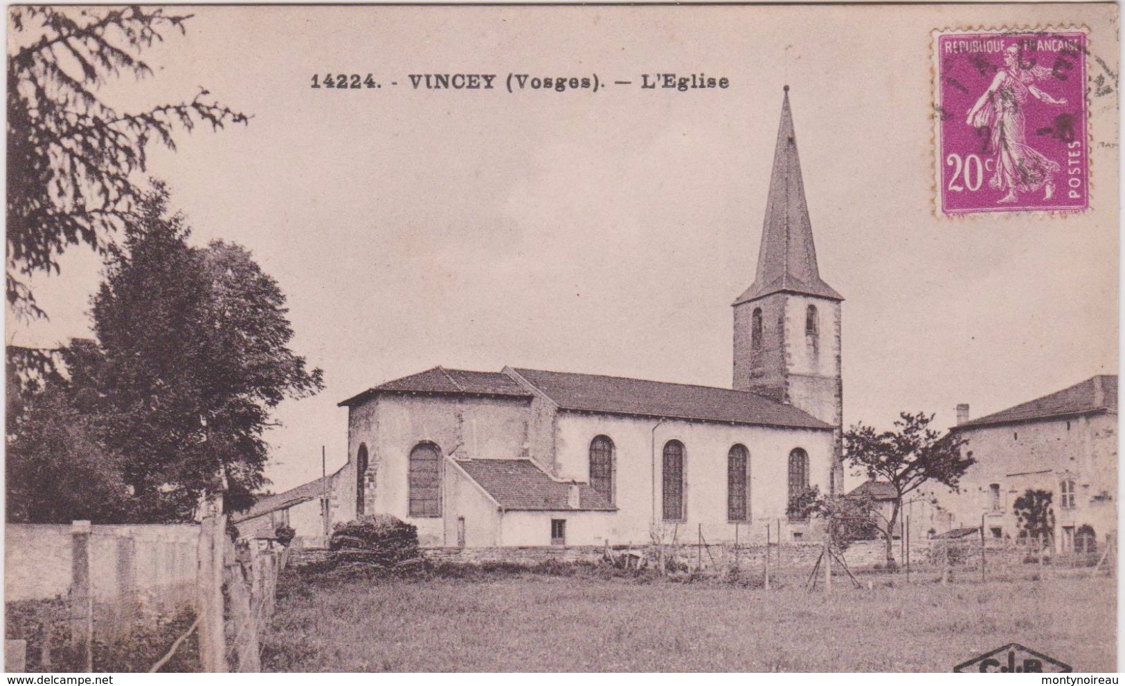 LB 38 :   Vosges :  VINCEY : L  église - Vincey