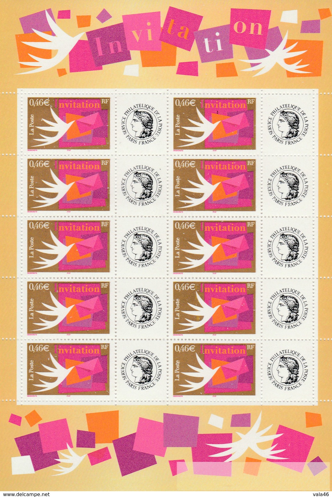 TIMBRES NEUFS INVITATION    AVEC VIGNETTE PERSONALISEE N° 3479A - Autres & Non Classés