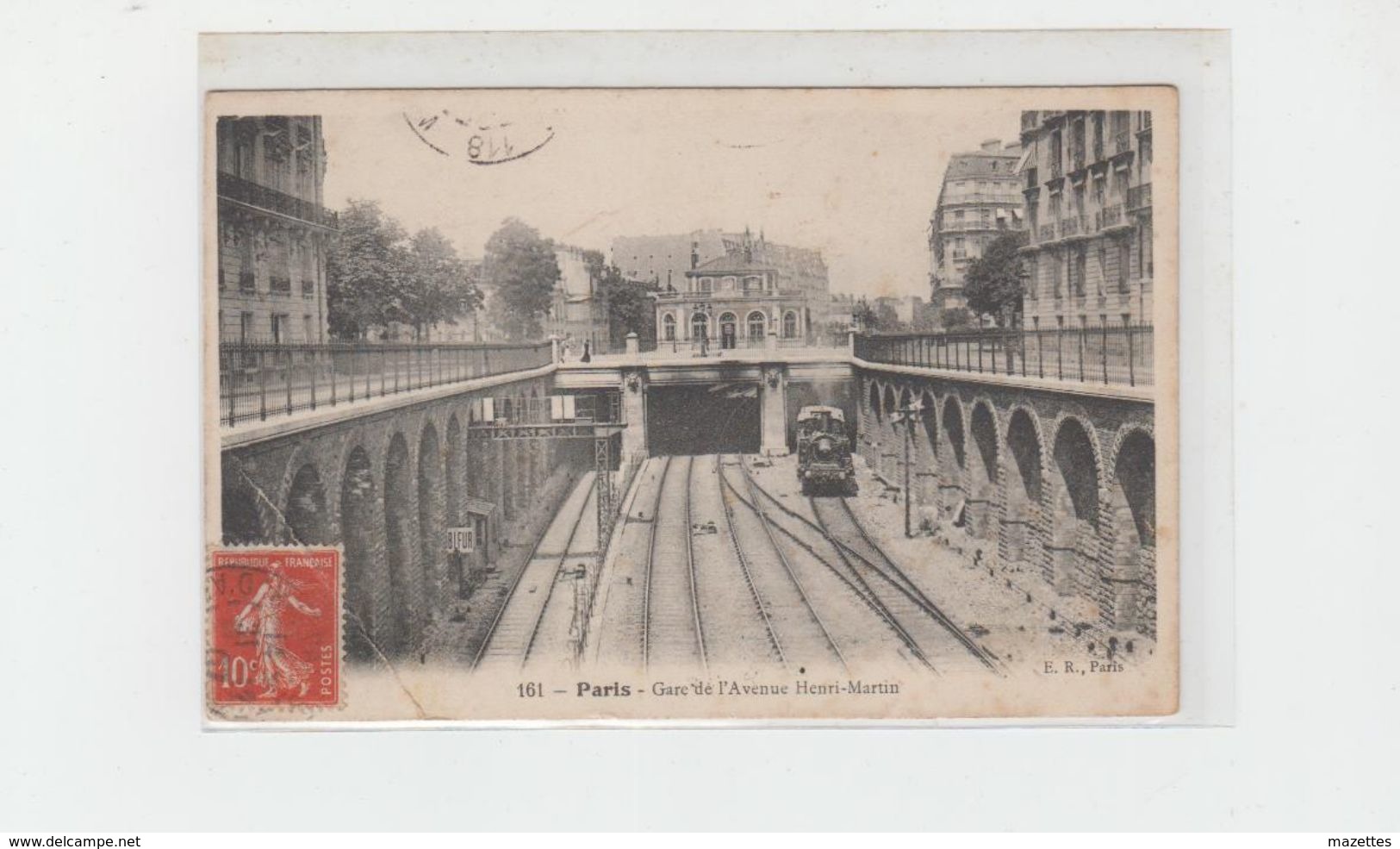 75 PARIS GARE De HENRI MARTIN Pliure - Pariser Métro, Bahnhöfe