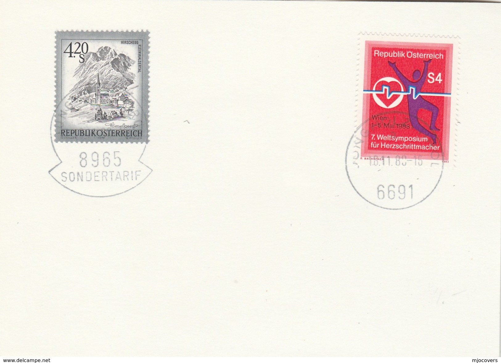 1988 AUSTRIA SONDERTARIF COVER Stamps HEART PACEMAKER SYMPOSIUM Stamps Medicine Health Card - Medicina