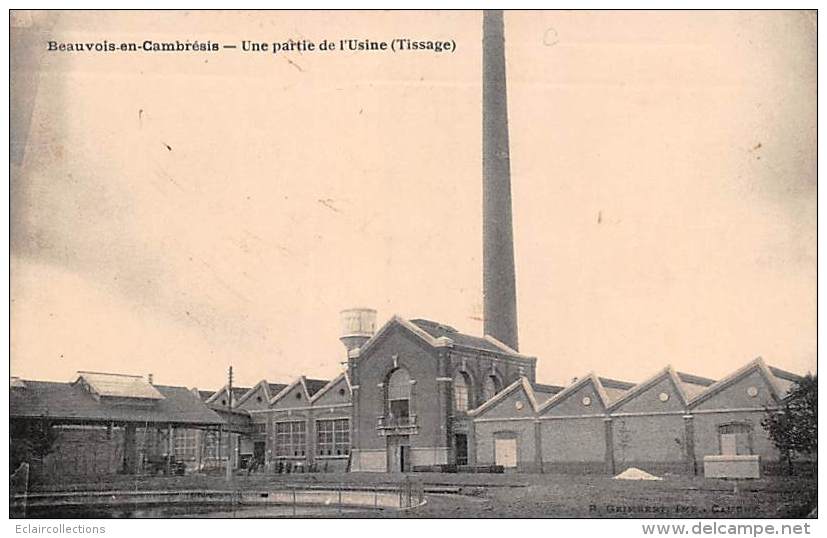 Beauvois En Cambraisis       59       Une Partie De L'usine De Tissage      (voir Scan) - Andere & Zonder Classificatie