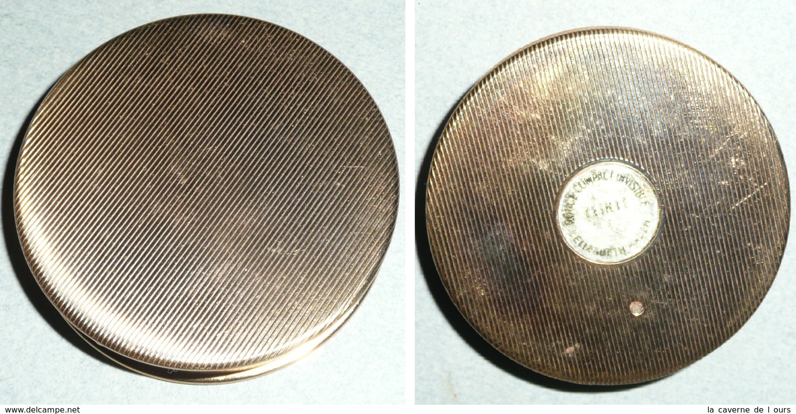 Rare Ancien Poudrier Elizabeth ARDEN, Miroir De Poche, Sac à Main, Poudre Fond Teint - Toebehoren