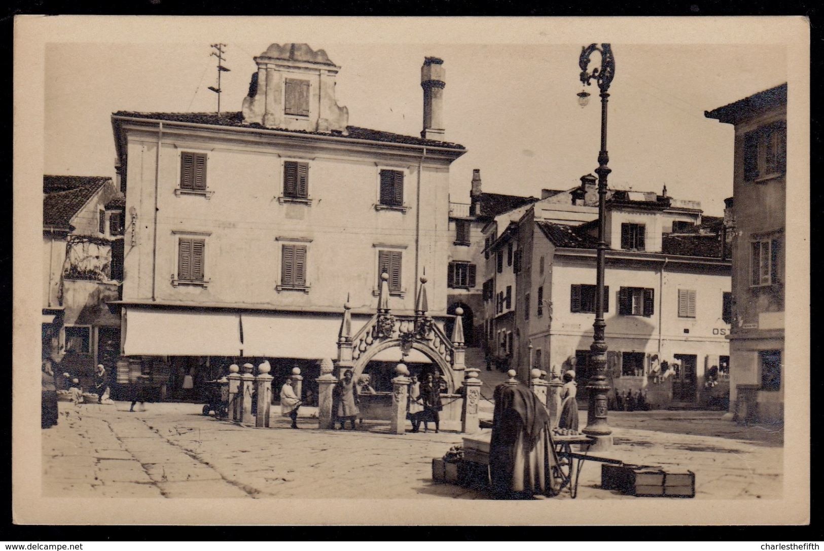 SLOVENIA - CARTE PHOTO ARGENTIQUE ** CAPODISTRIA - KOPER - CAPRISTA ** PIAZZA DA PONTE - éditore MORPURGO ROMA - Slovénie