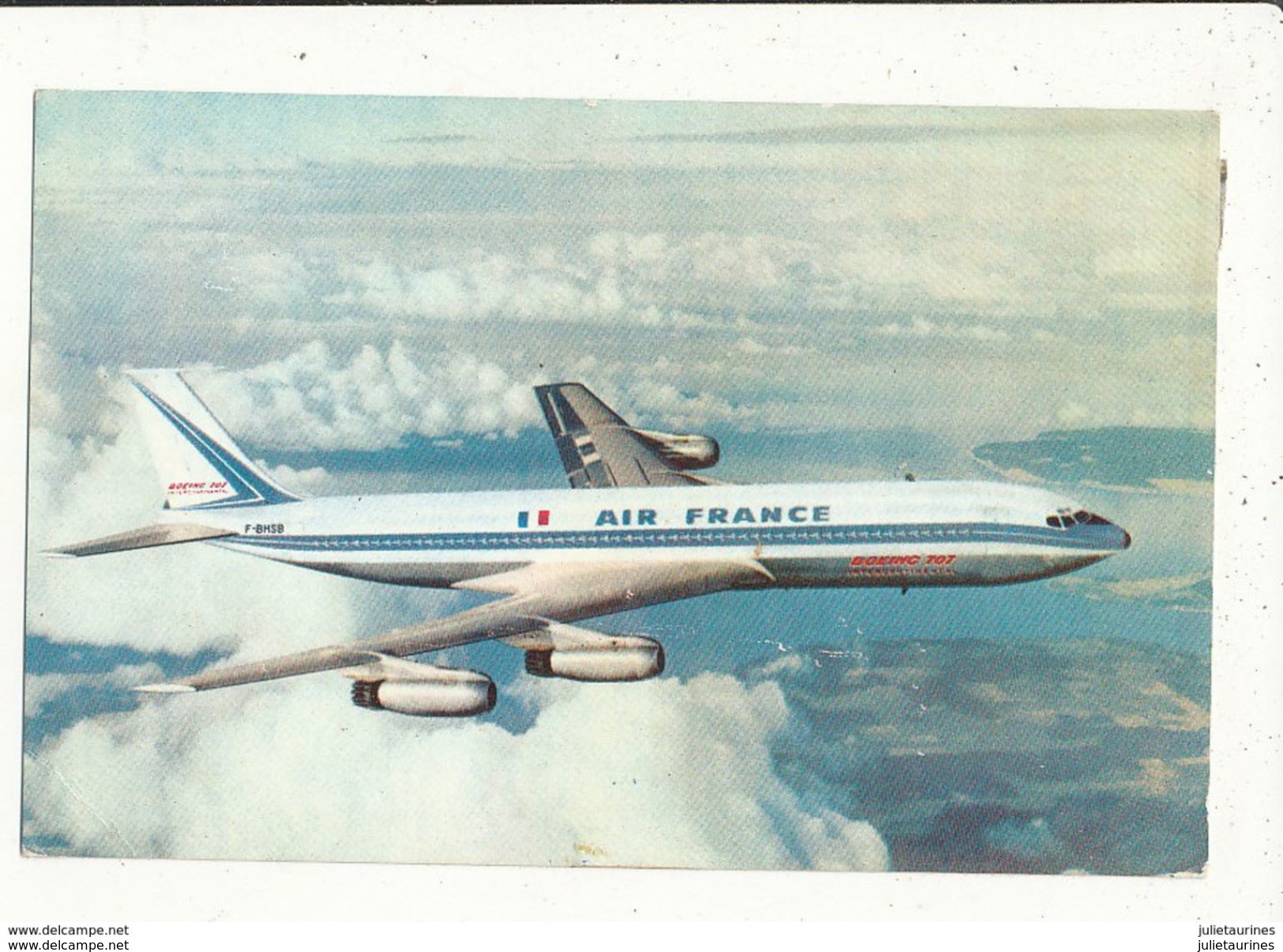 BOEING 707 INTERCONTINENTAL AIR FRANCE CPSM BON ETAT - 1946-....: Moderne